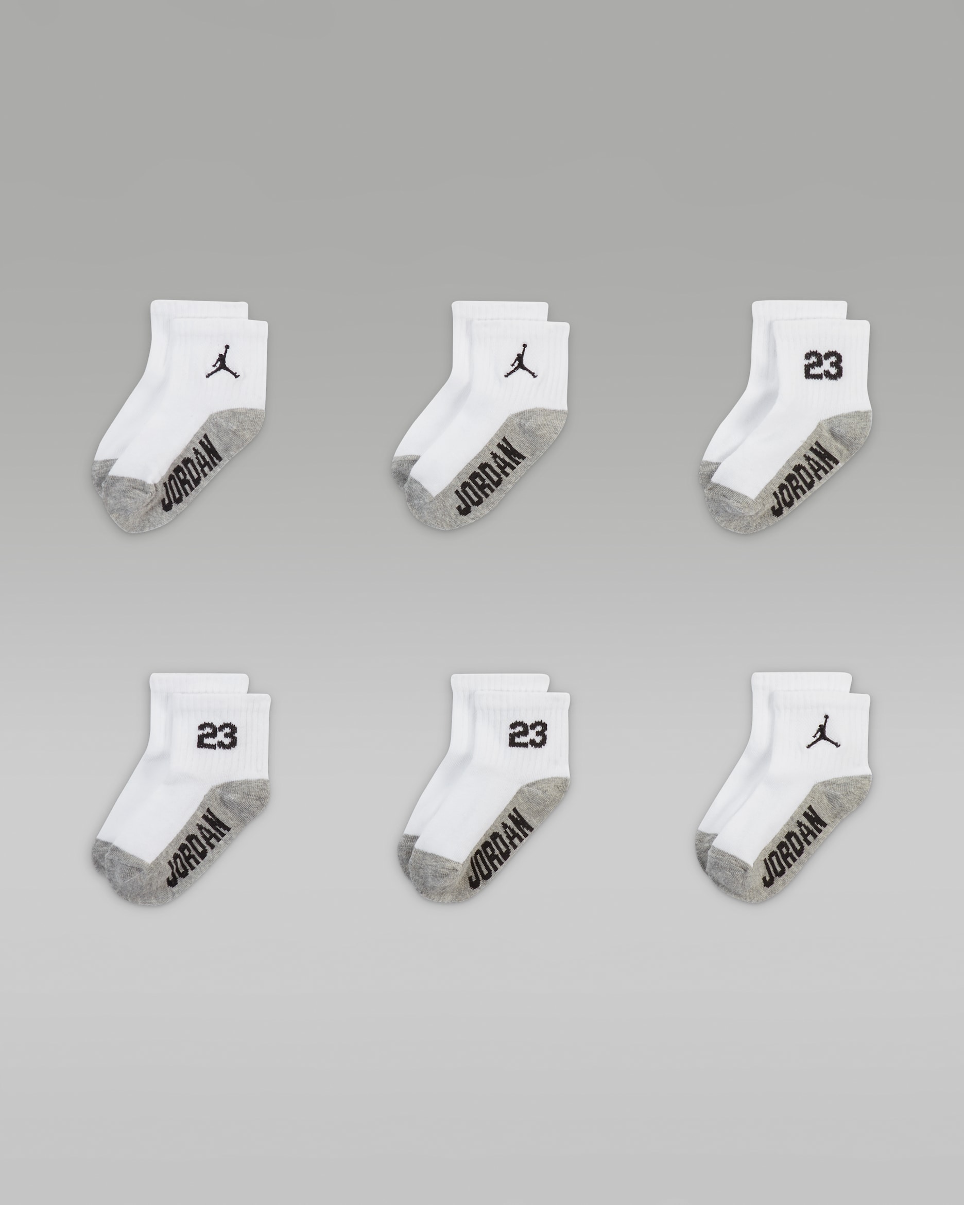 Jordan Baby Infant Socks (6 Pairs) - White
