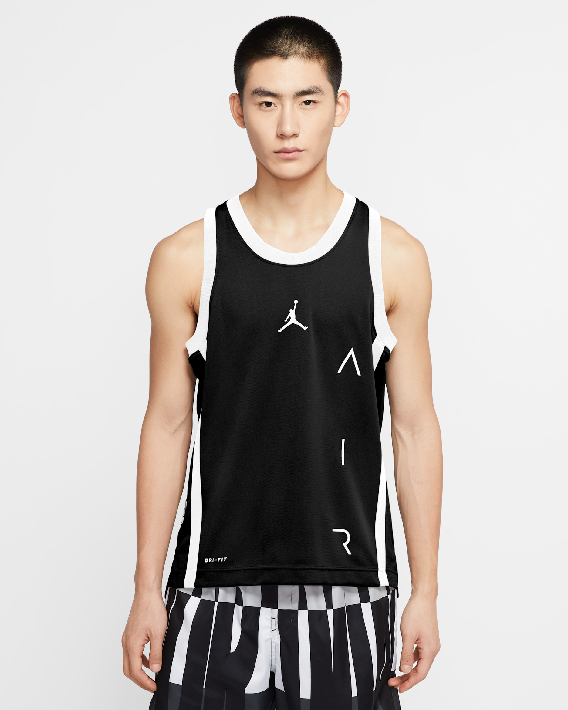 Maillot de basketball Jordan Air pour Homme - Noir/Blanc/Blanc