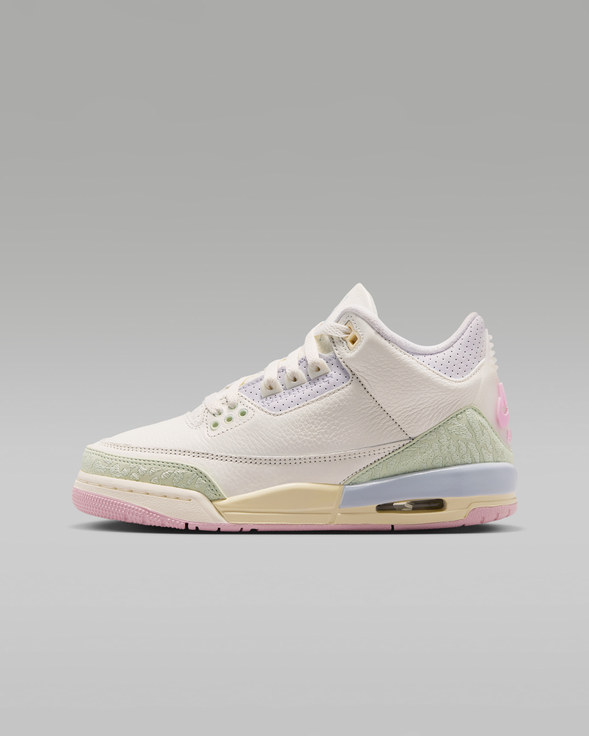 Air Jordan 3 Retro Big Kids' Shoes - Sail/Jade Aura/Iris Whisper/Aura
