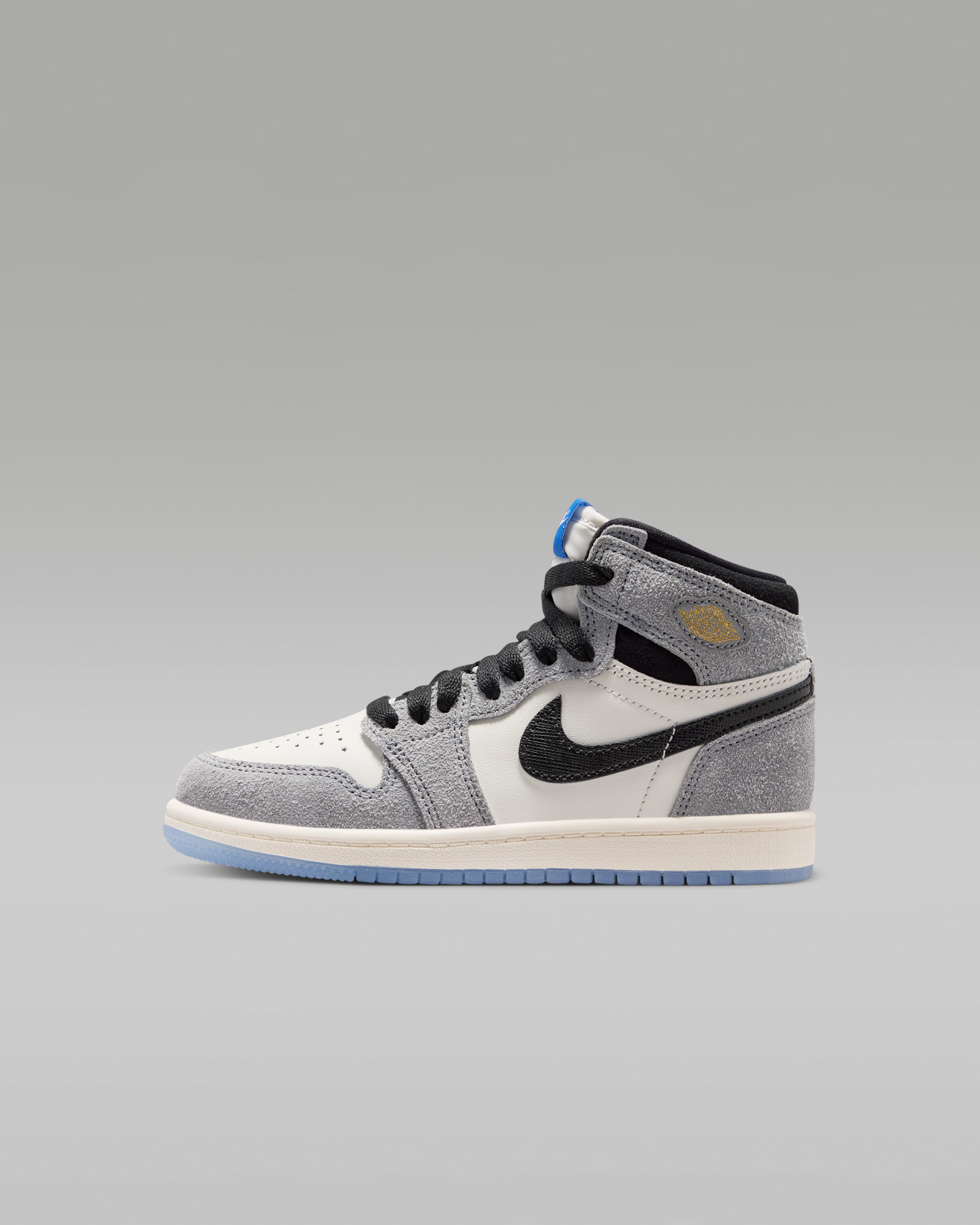 Jordan 1 Retro High OG Little Kids' Shoes - Cool Grey/Sail/Game Royal/Black