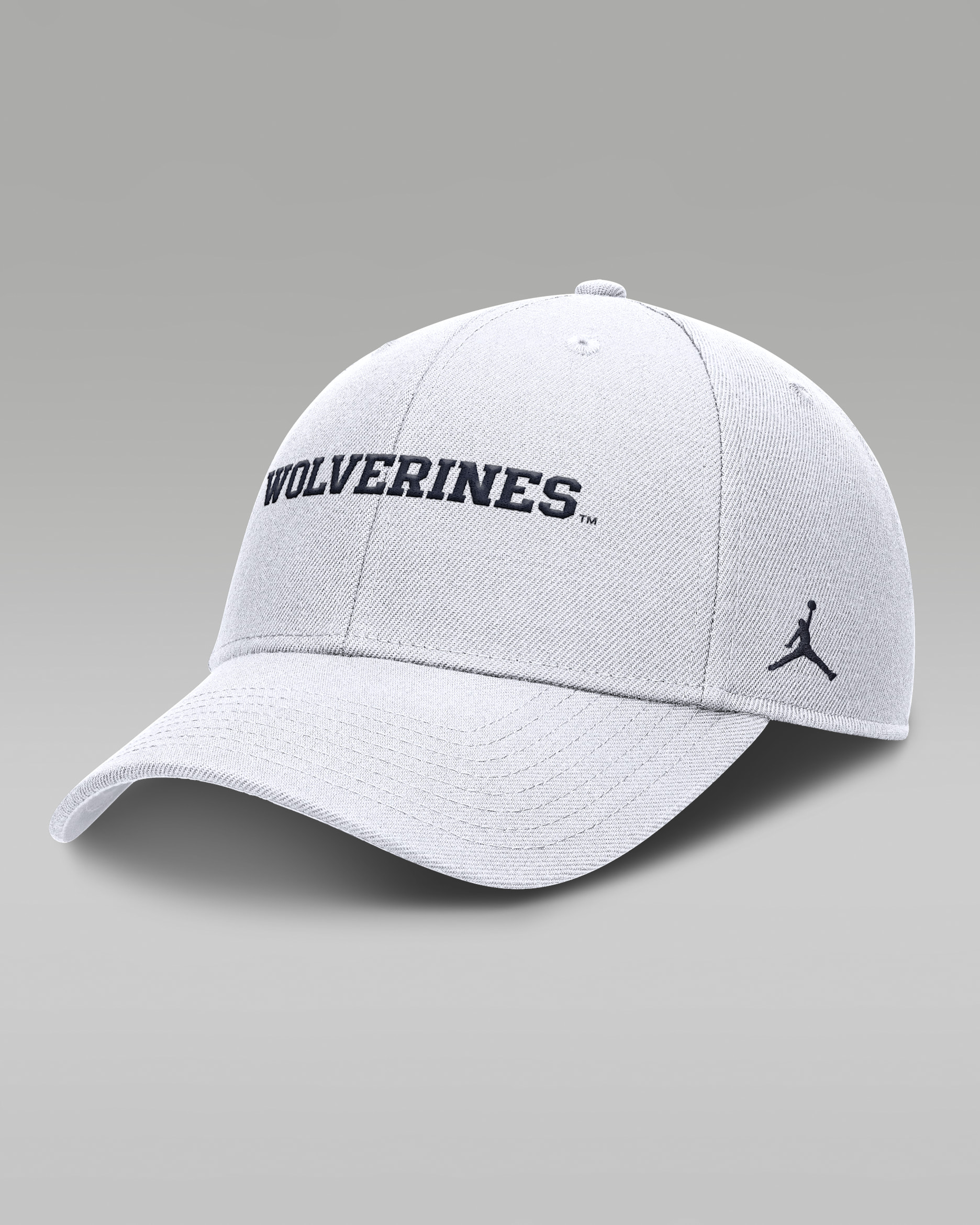 Michigan On-Field Rise Gameday Men's Jordan Brand Dri-FIT College Trucker Adjustable Hat - White