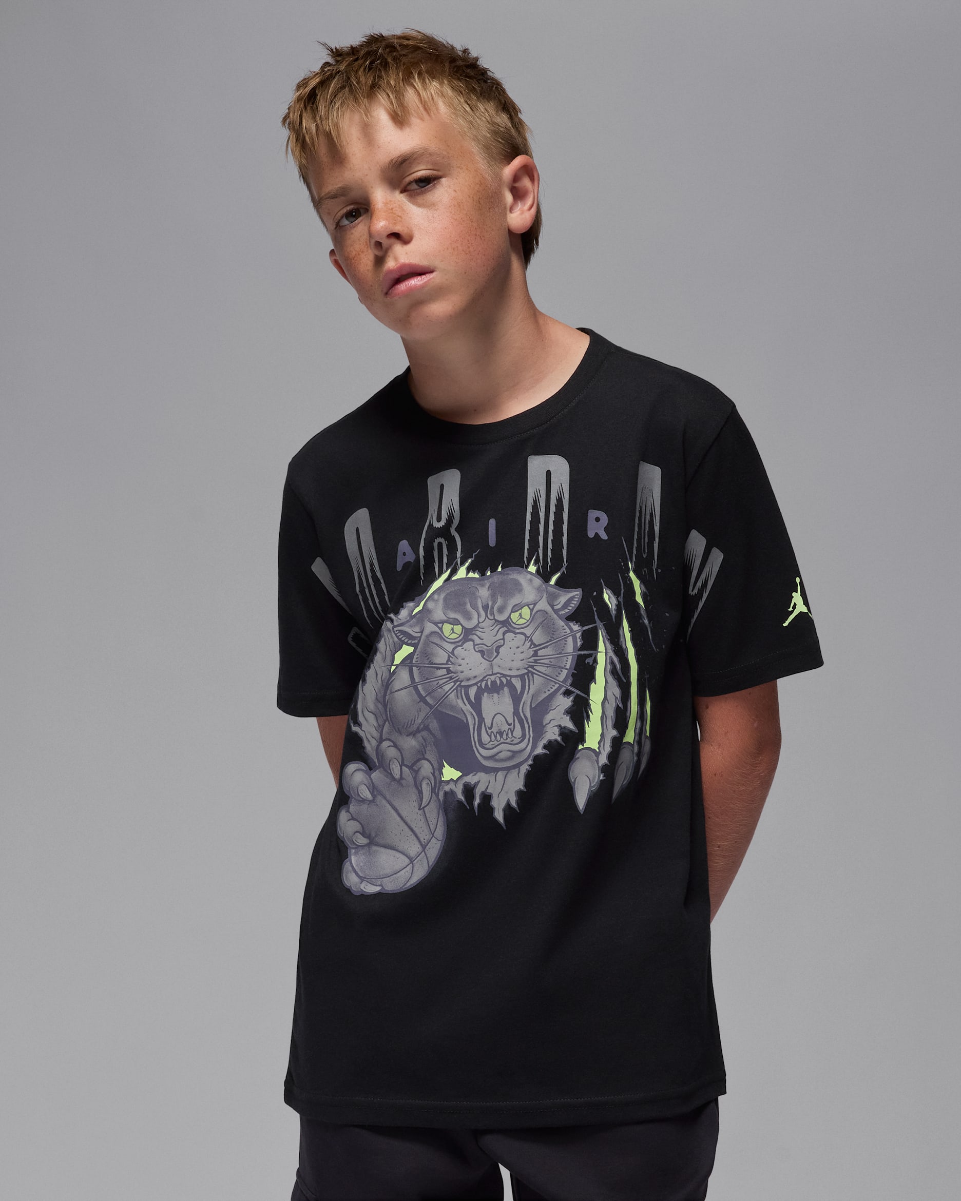 Jordan Big Kids' Panther T-Shirt - Black