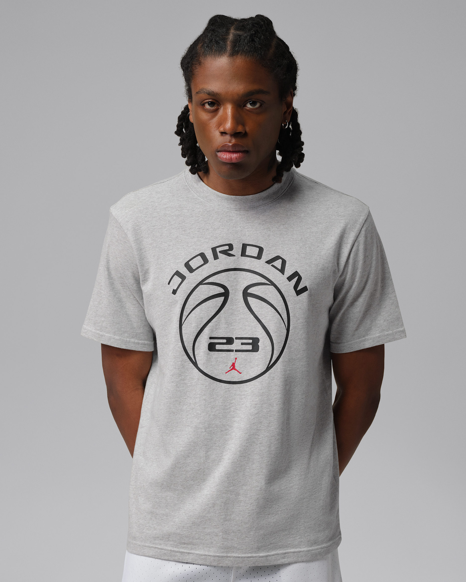 Playera Dri-FIT con gráfico para hombre Jordan Sport - Gris jaspeado/Rojo universitario