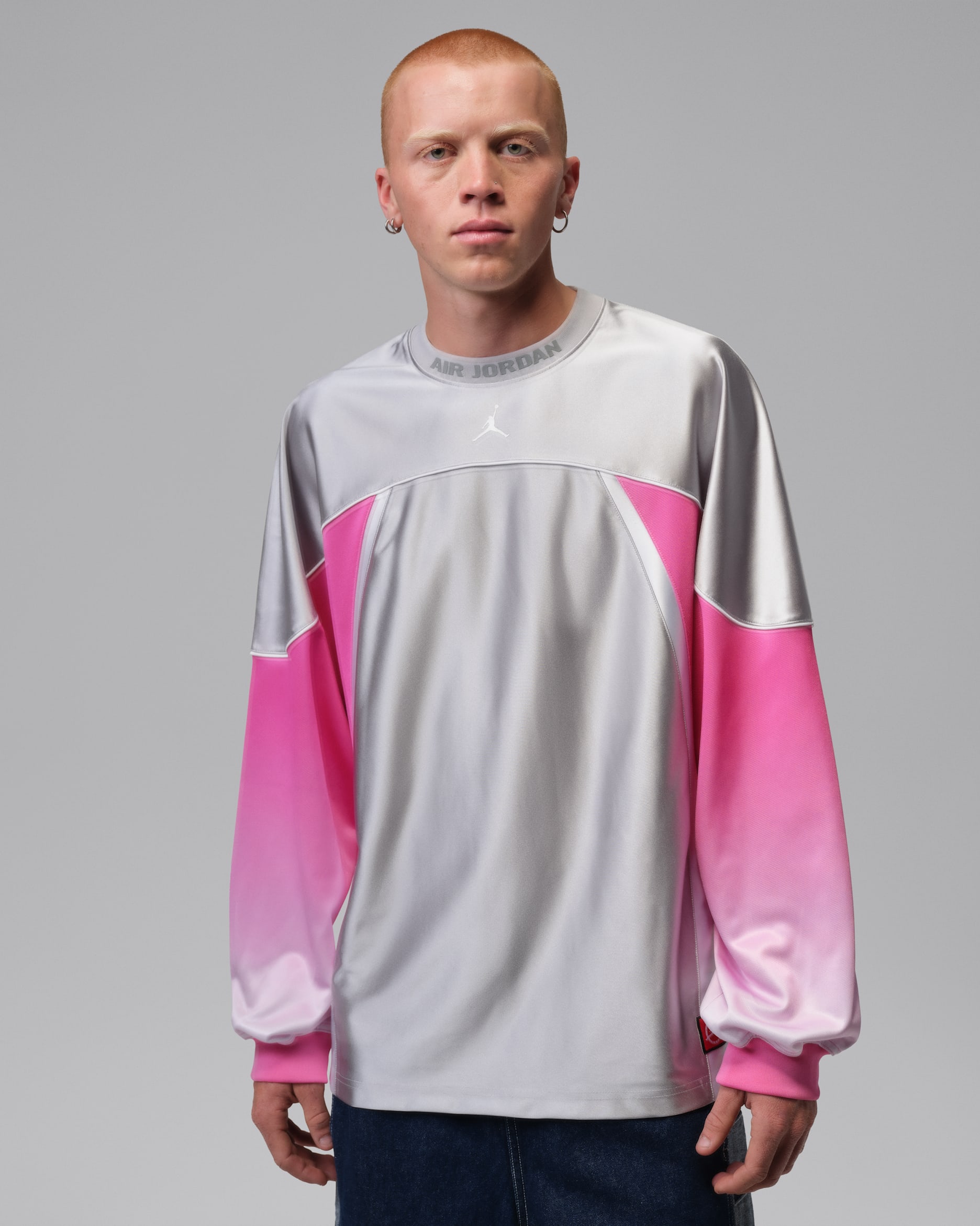 조던 플라이트 클럽 남성 저지 - 라이트 스모크 그레이/화이트