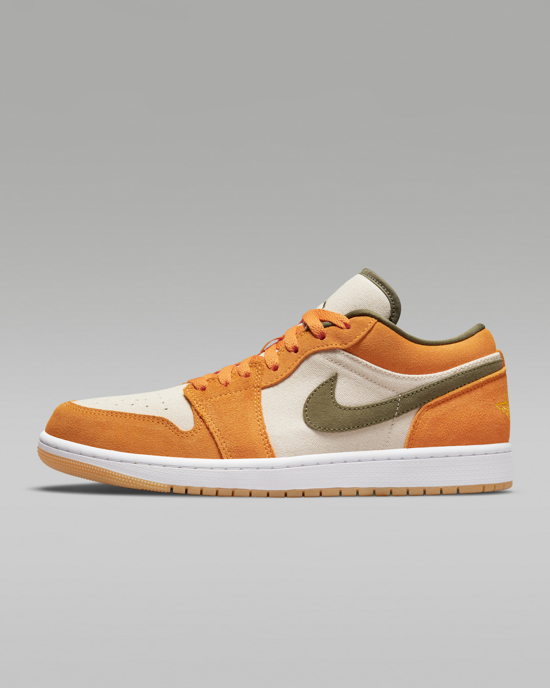 Air Jordan 1 Low SE Shoes - White/Light Curry/White/Medium Olive
