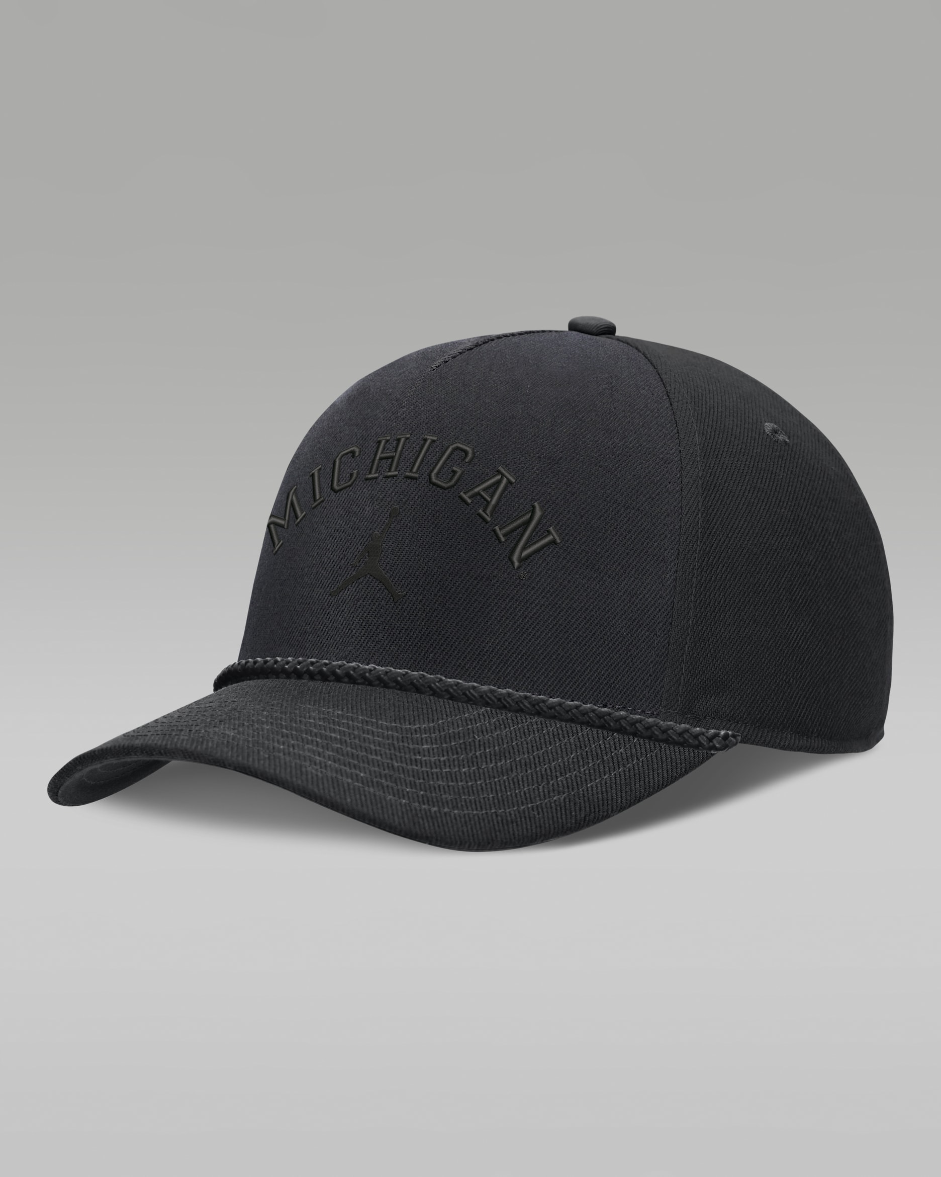 Michigan Campus Prep Tonal Rope Rise Men's Jordan Brand College Adjustable Hat - Black