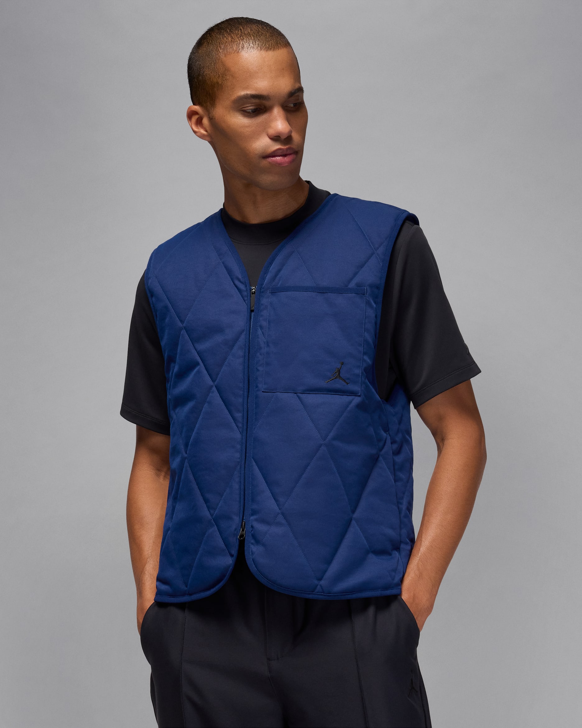 Jordan Sport Men's Therma-FIT Golf Vest - Blue Void/Black