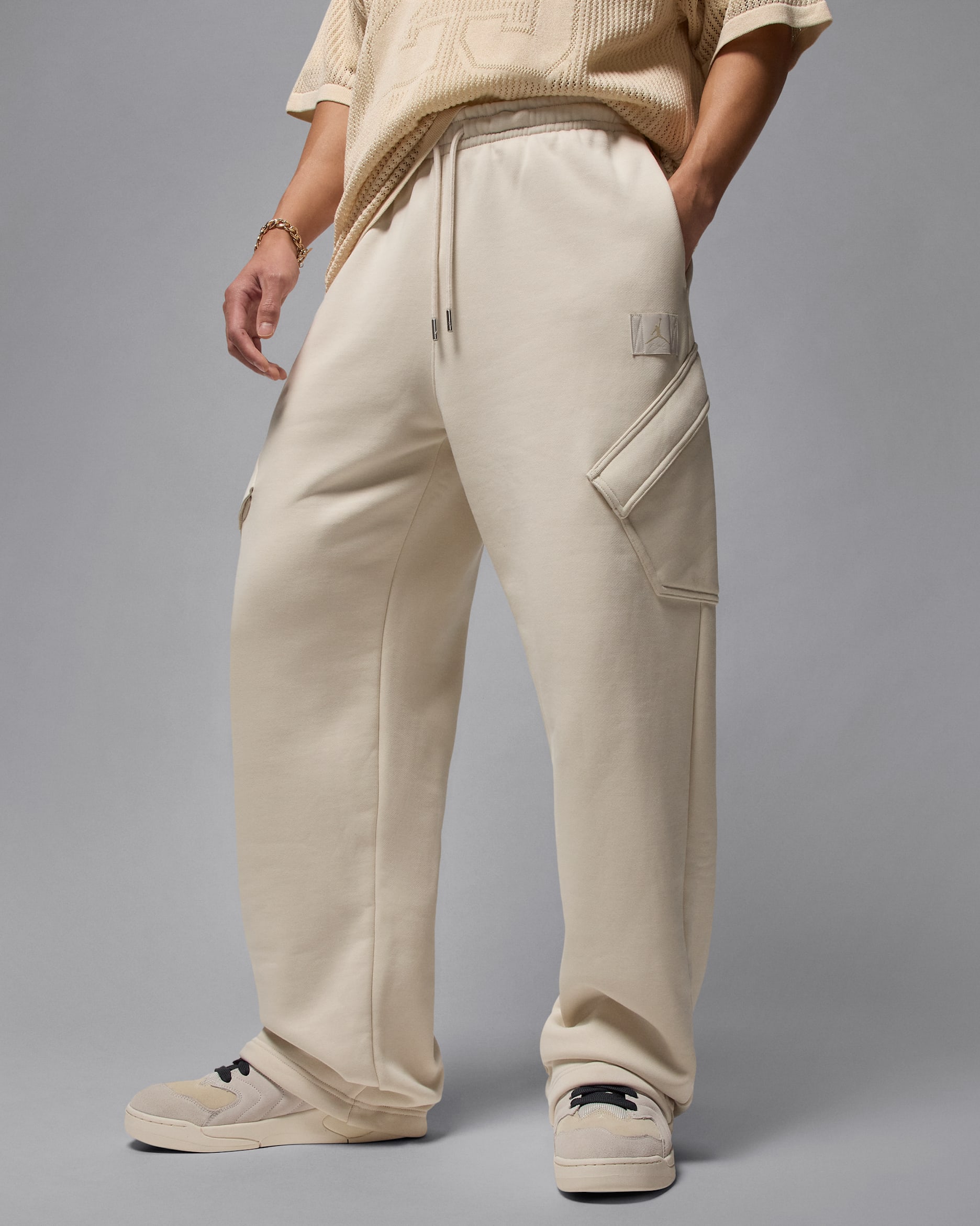 Jordan Flight Fleece Chicago Men's Trousers - Light Orewood Brown/Rattan