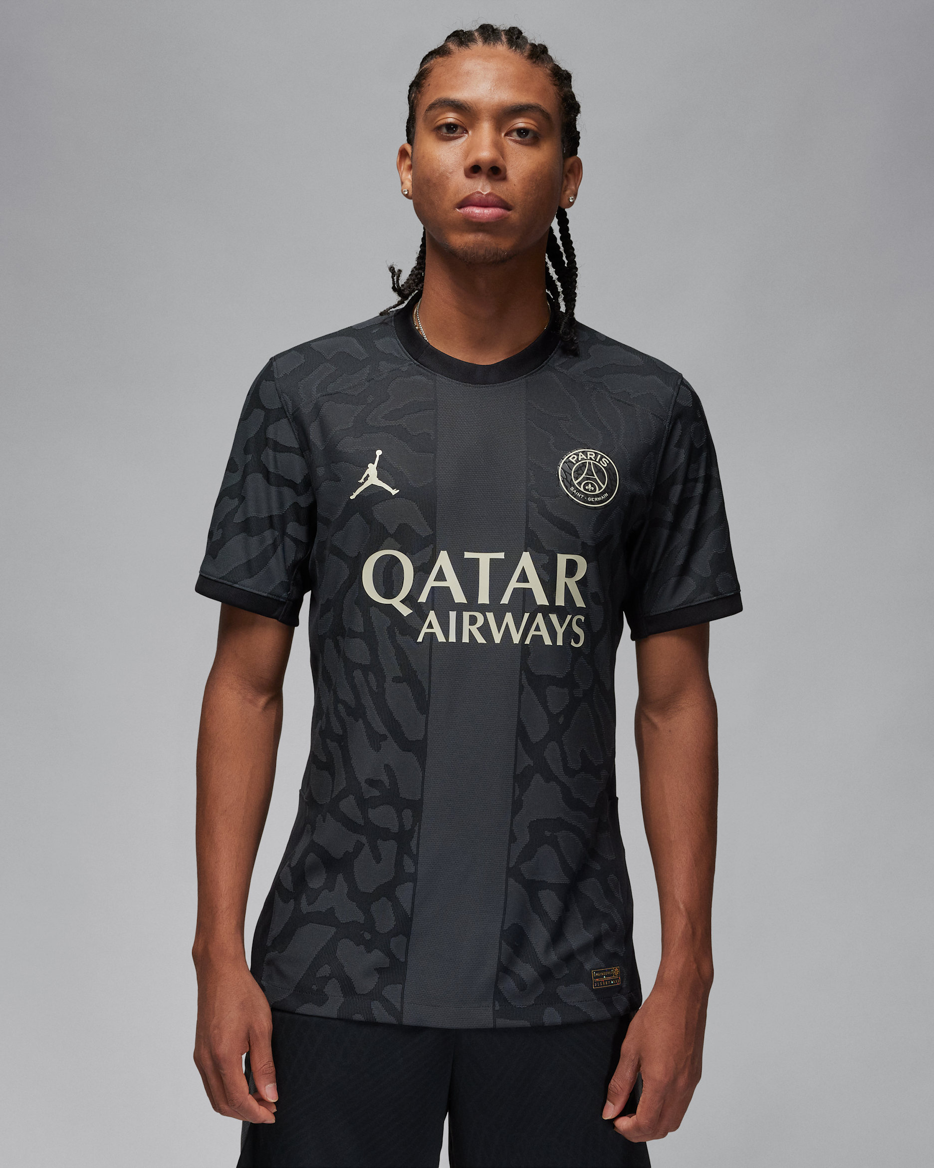 Paris Saint-Germain 2023/24 Match Third Men's Jordan Dri-FIT ADV Football Shirt - Anthracite/Black/Stone