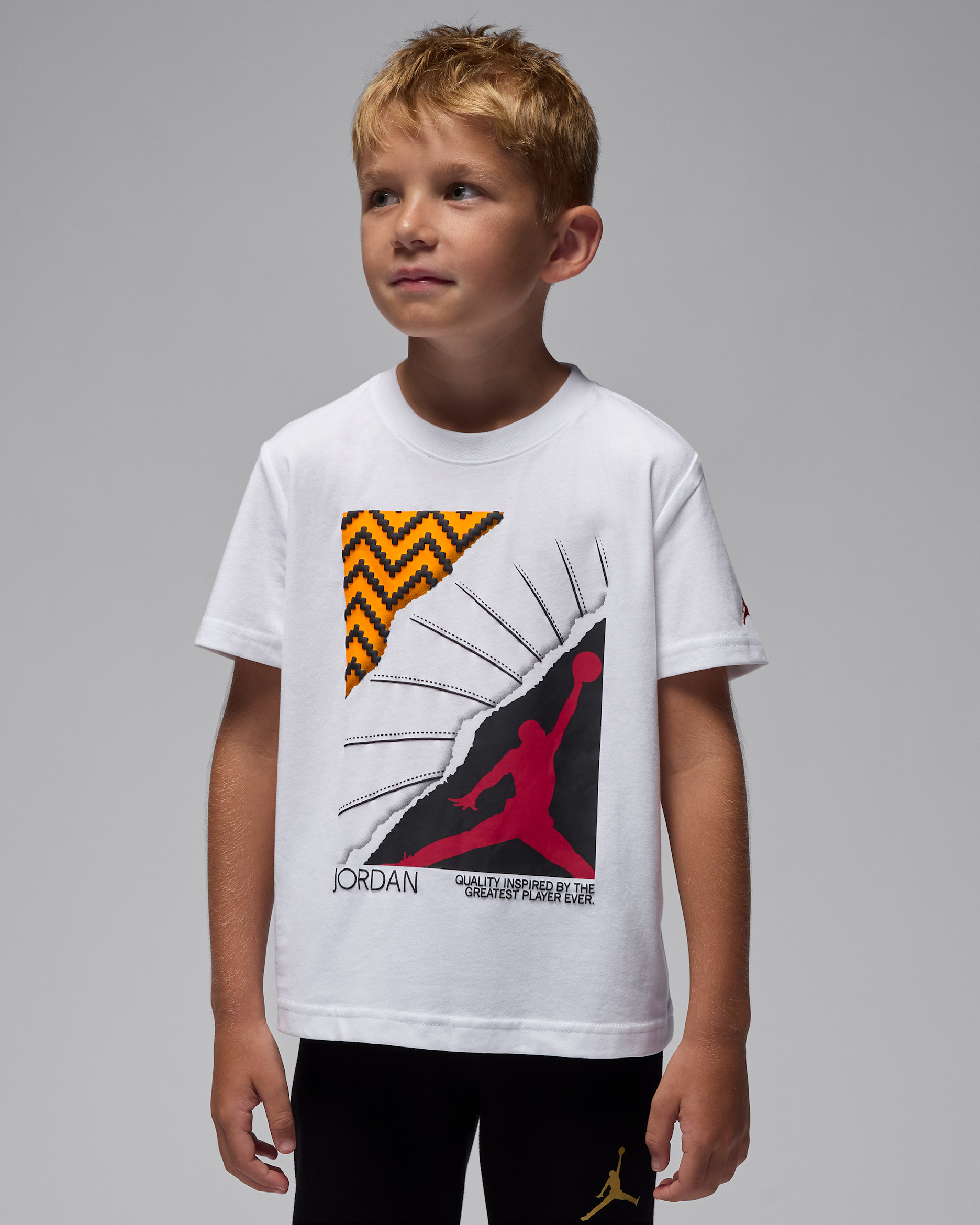 조던 리틀키즈 '24 레트로 택시 티셔츠 - 화이트