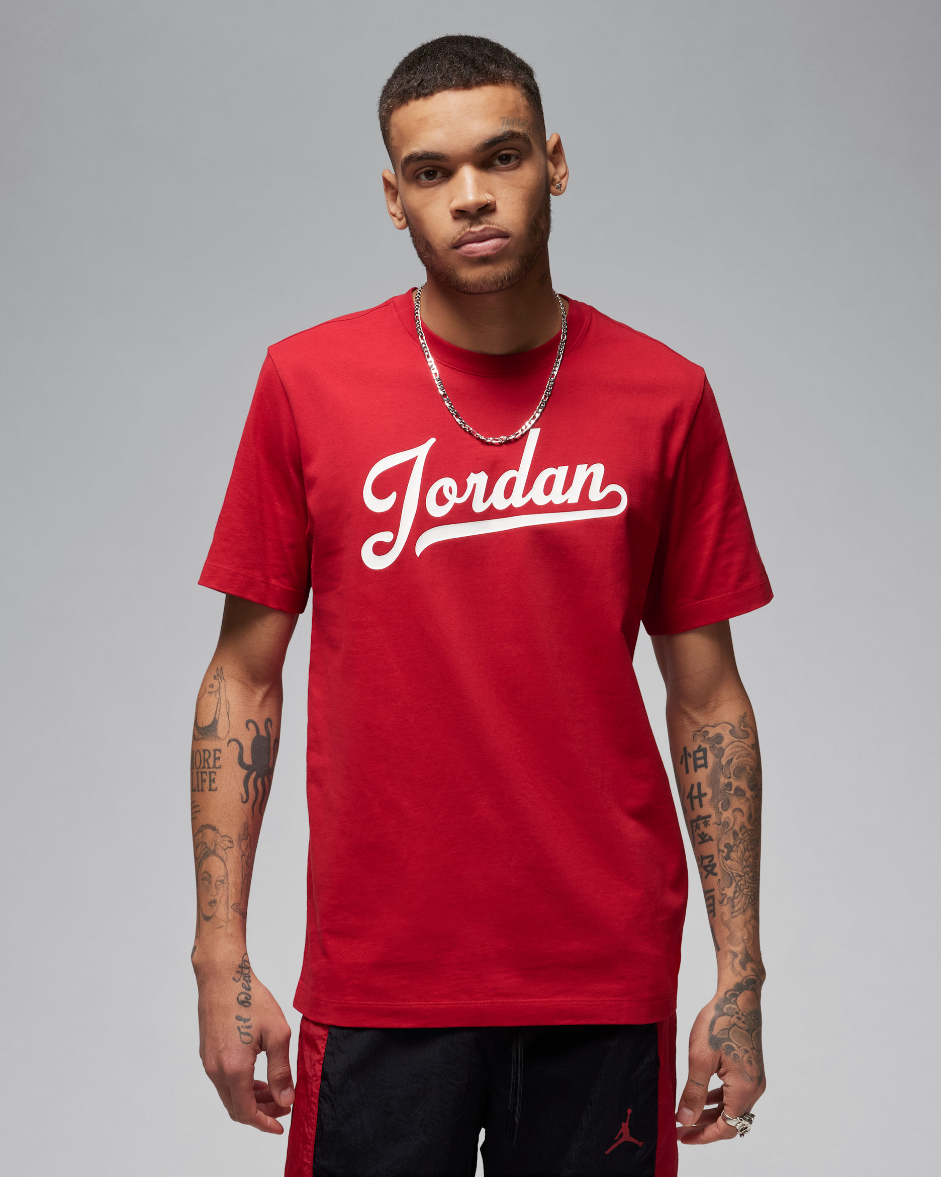 ジョーダン フライト MVP メンズ Tシャツ - ジムレッド/ホワイト/ホワイト