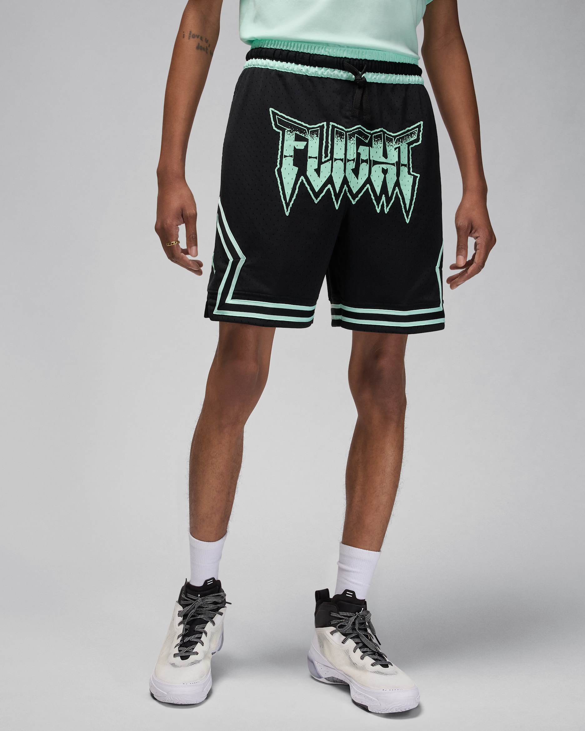 Jordan Sport Men's Dri-FIT Diamond Shorts - Black/Mint Foam