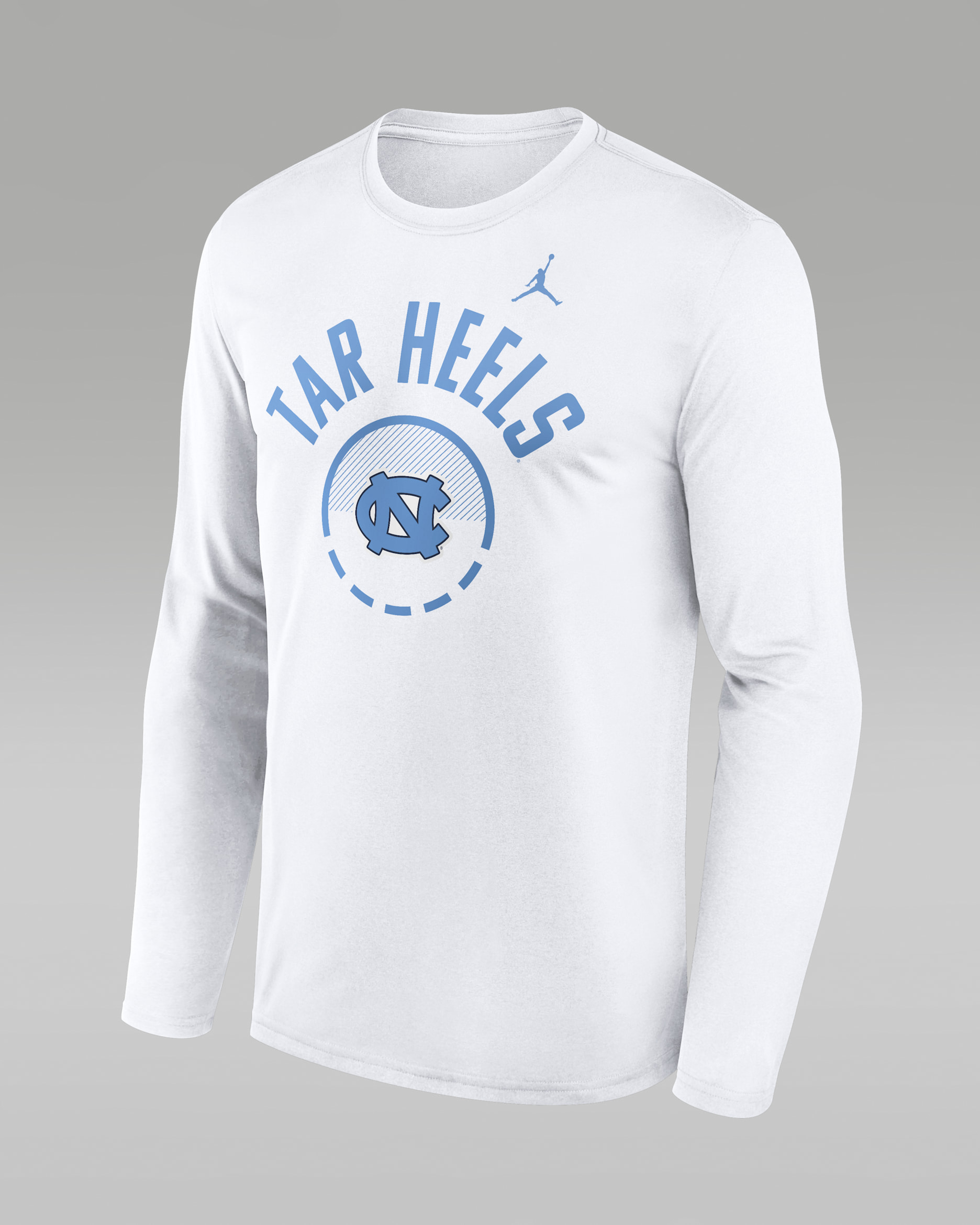 Playera de manga larga universitaria marca Jordan Dri-FIT para hombre North Carolina Courtside - Blanco