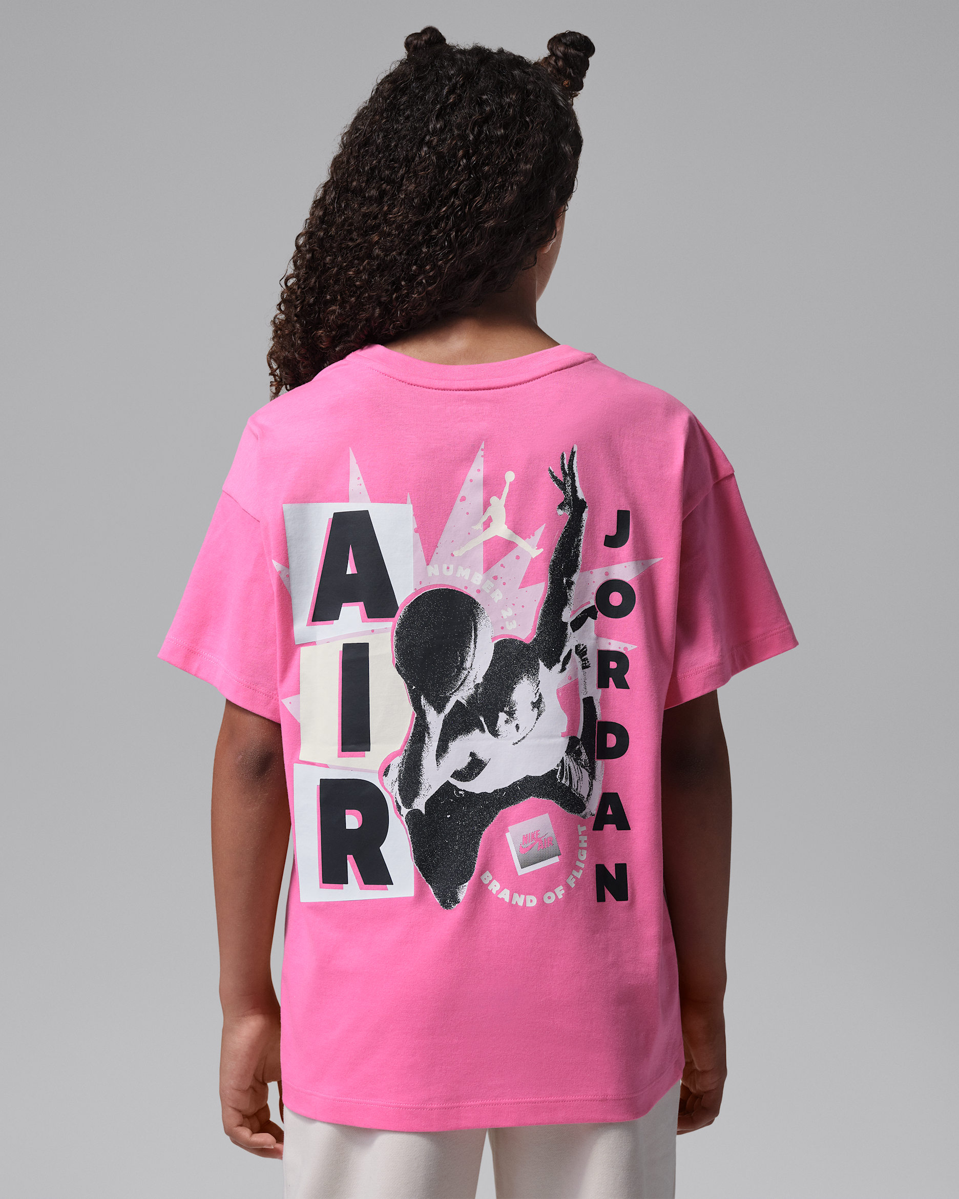 Jordan Older Kids' Geo Burst Flight T-Shirt - Gym Pink