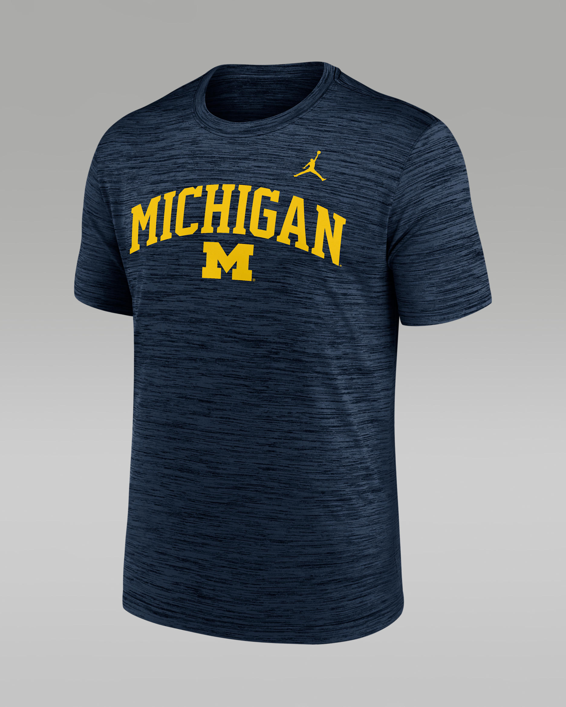 Michigan Primetime Arch Logo Velocity Men's Nike Dri-FIT College T-Shirt - Navy