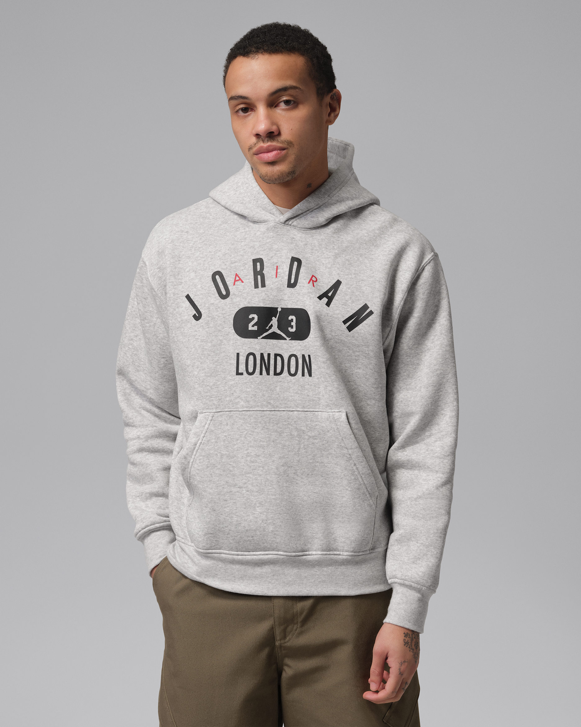 Jordan Men's London Fleece Pullover Hoodie - Grey Heather