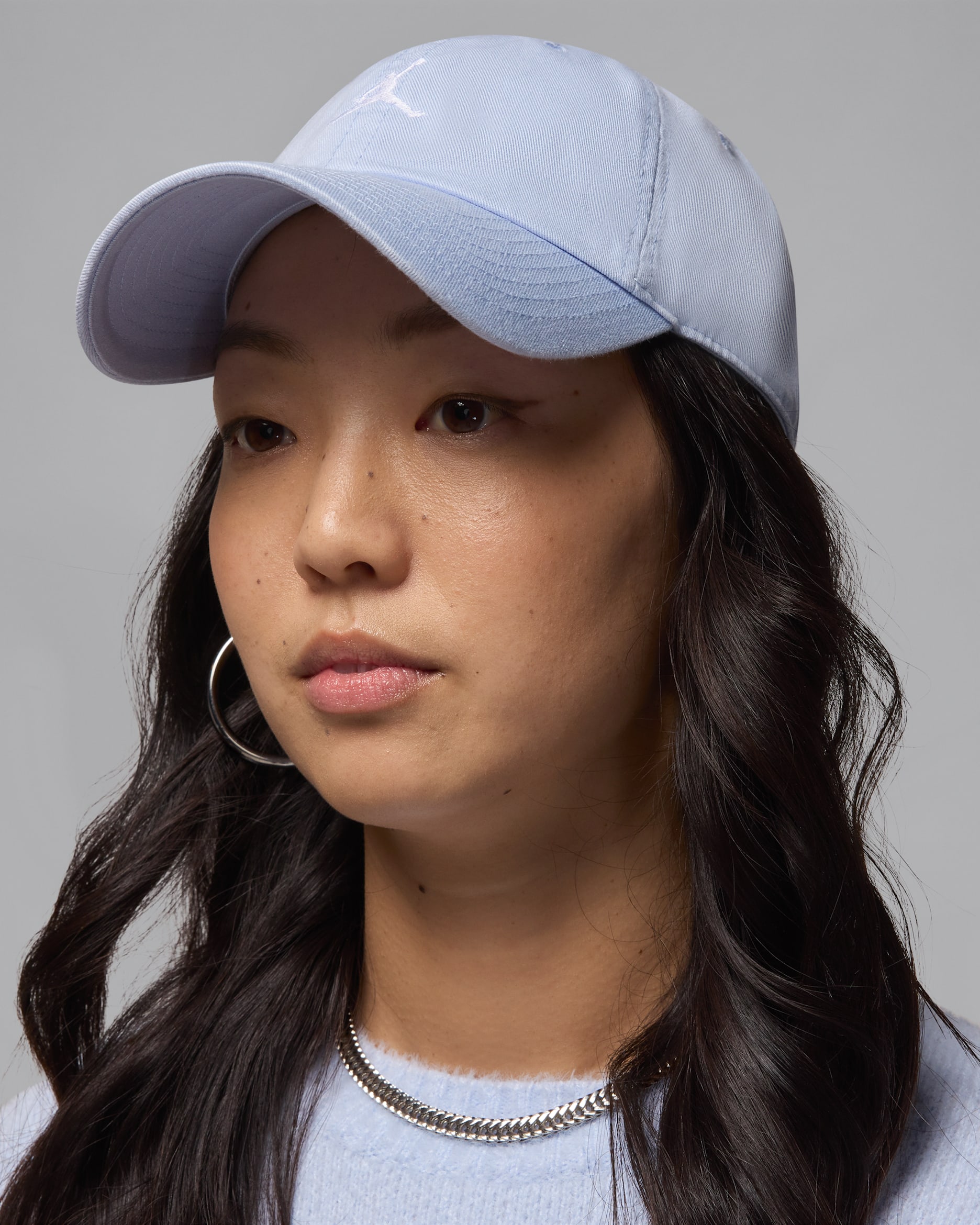 Jordan Club Unstructured Curved-Bill Hat - Hydrogen Blue/White