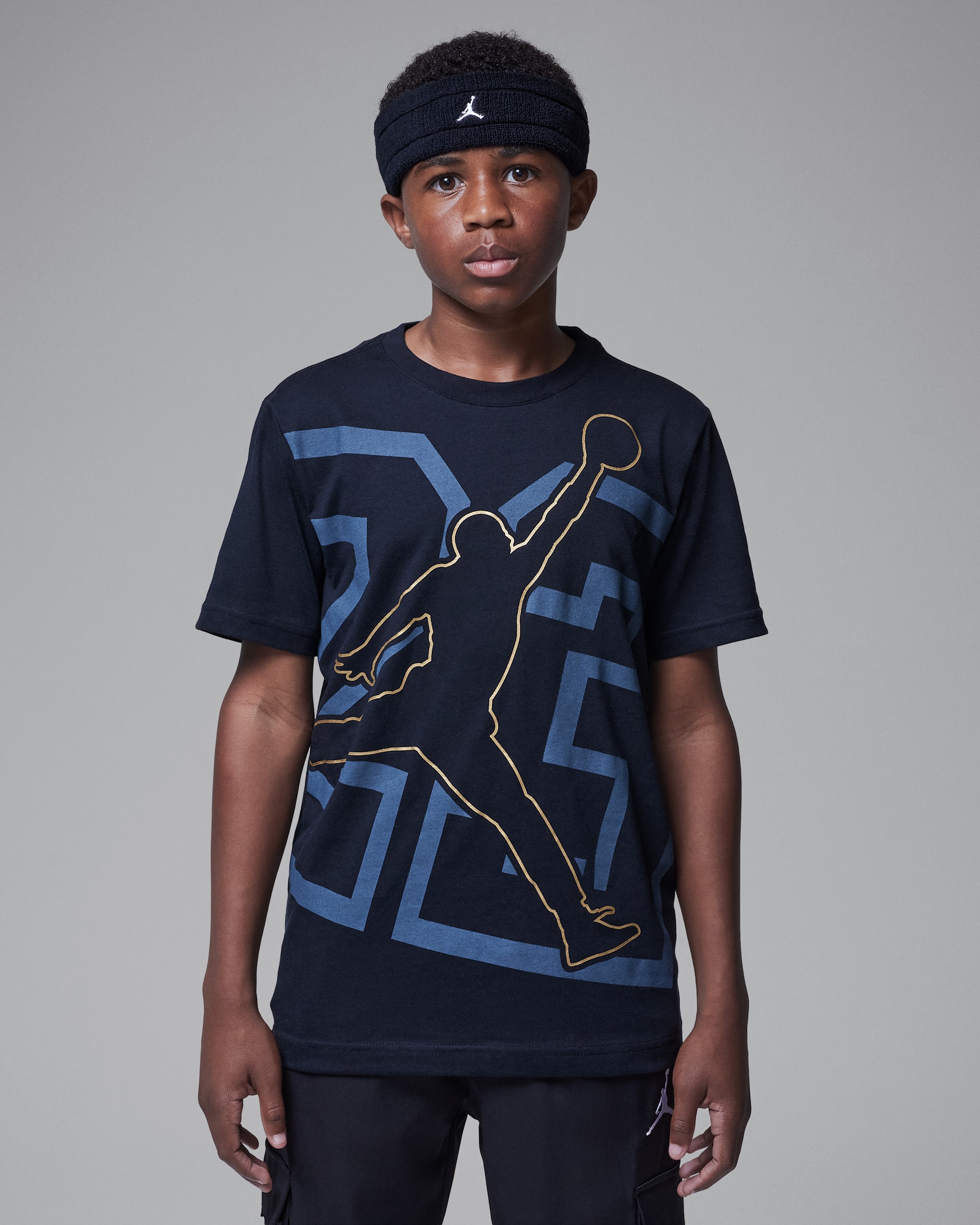 Jordan Older Kids' Shining Jumpman T-Shirt - Black