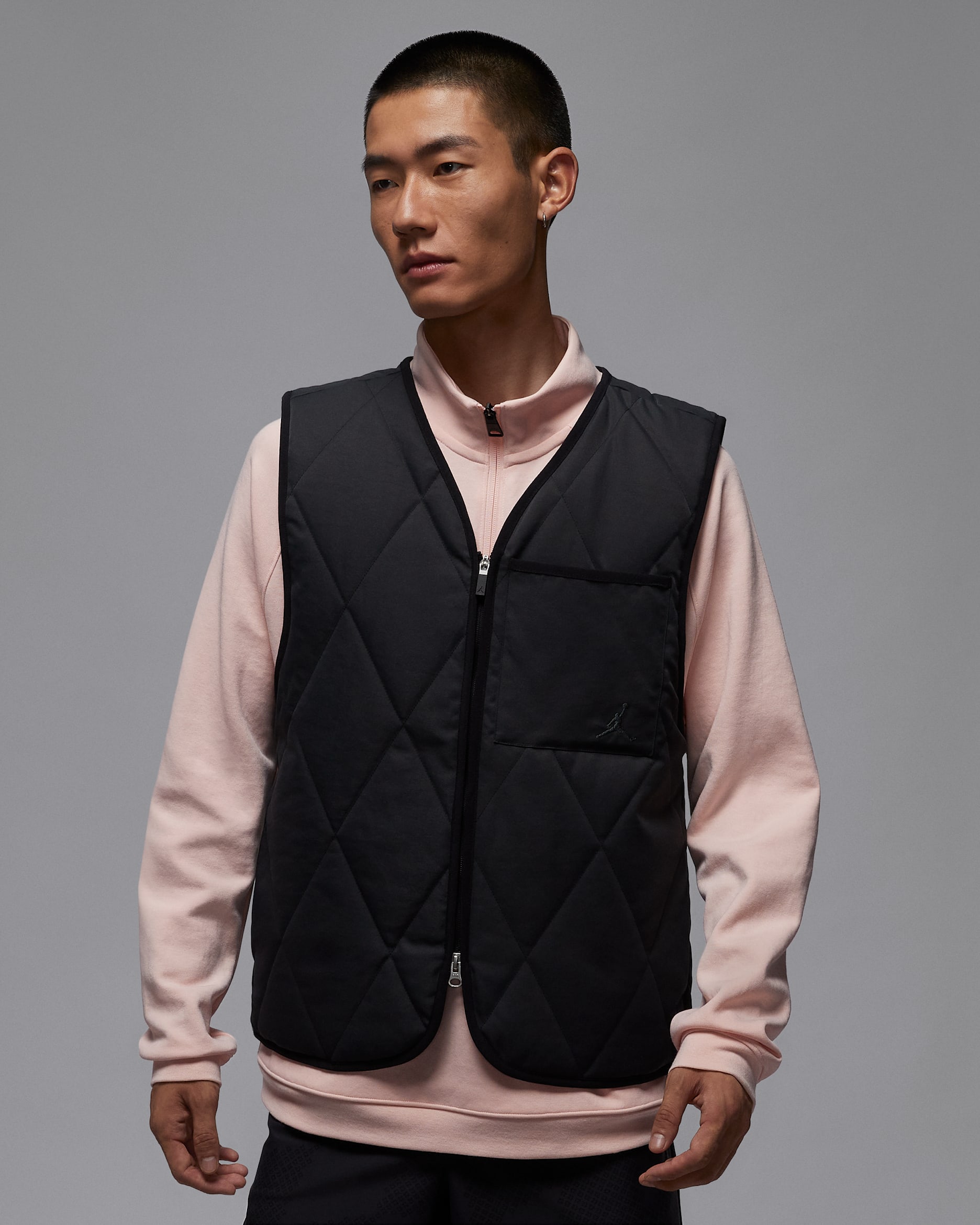 조던 스포츠 남성 써마 핏 골프 베스트 - 블랙/다크 쉐도우