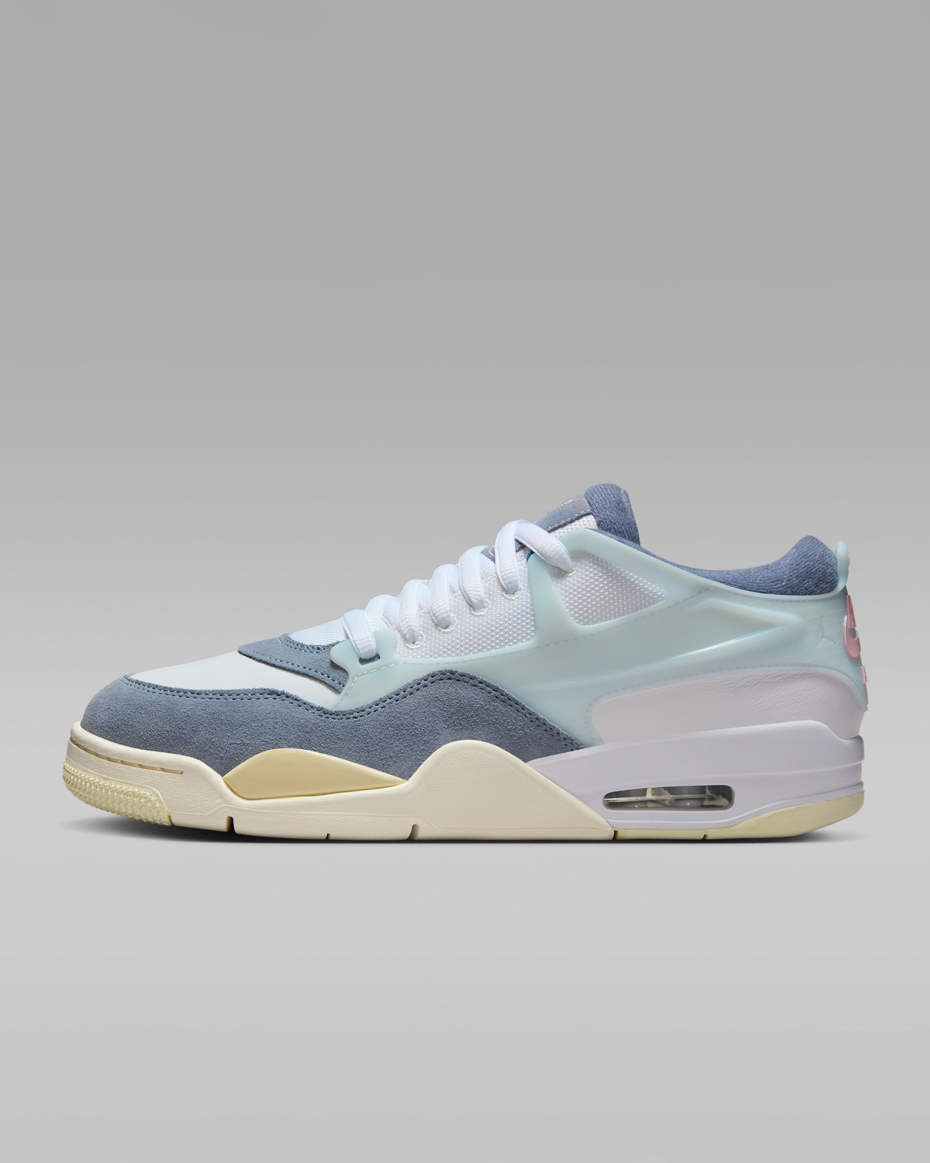 Air Jordan 4 RM Men's Shoes - White/Diffused Blue/Ashen Slate/Prism Pink