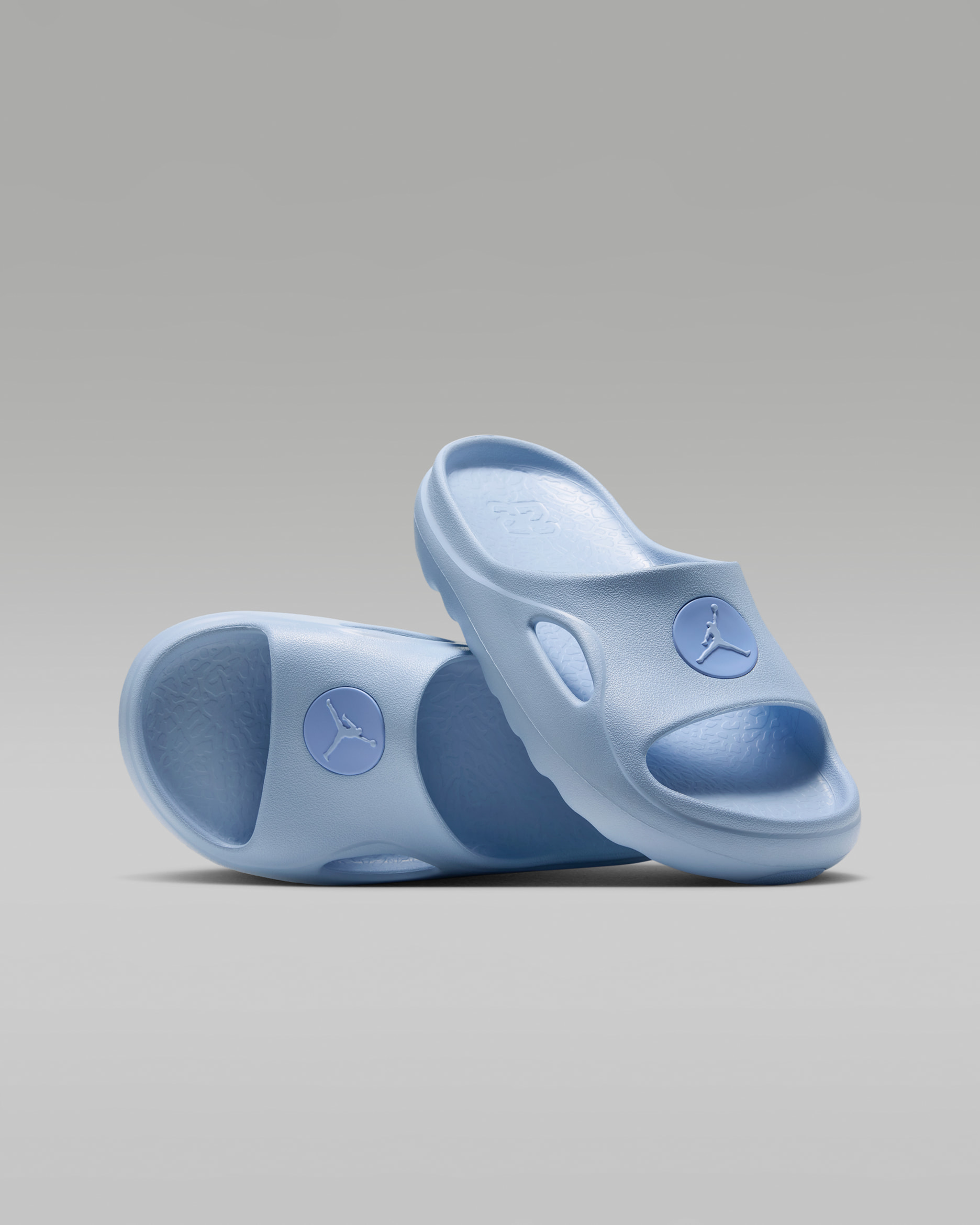 Jordan Hydrip Big Kids' Slides - Hydrogen Blue/Aluminum/Hydrogen Blue