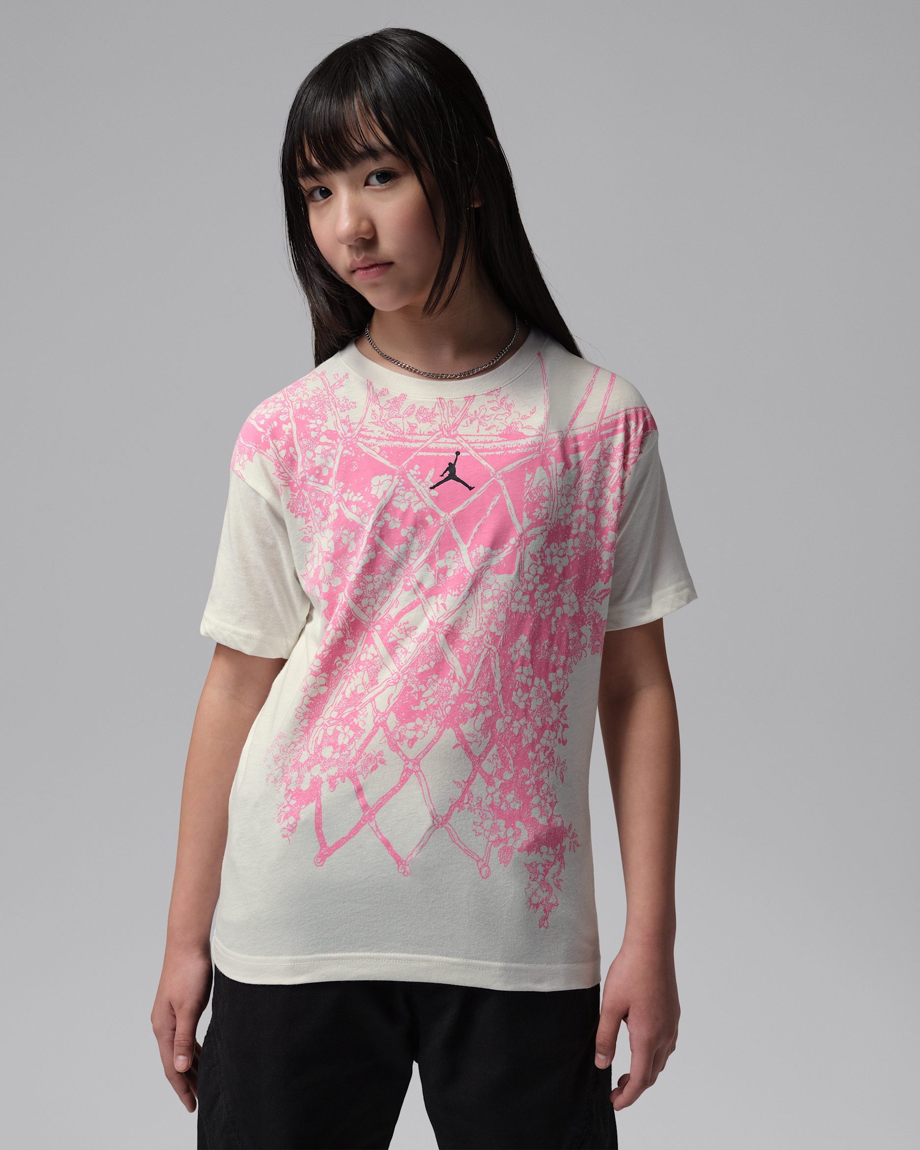 Jordan Big Kids' Net Bouquet T-Shirt - Sail