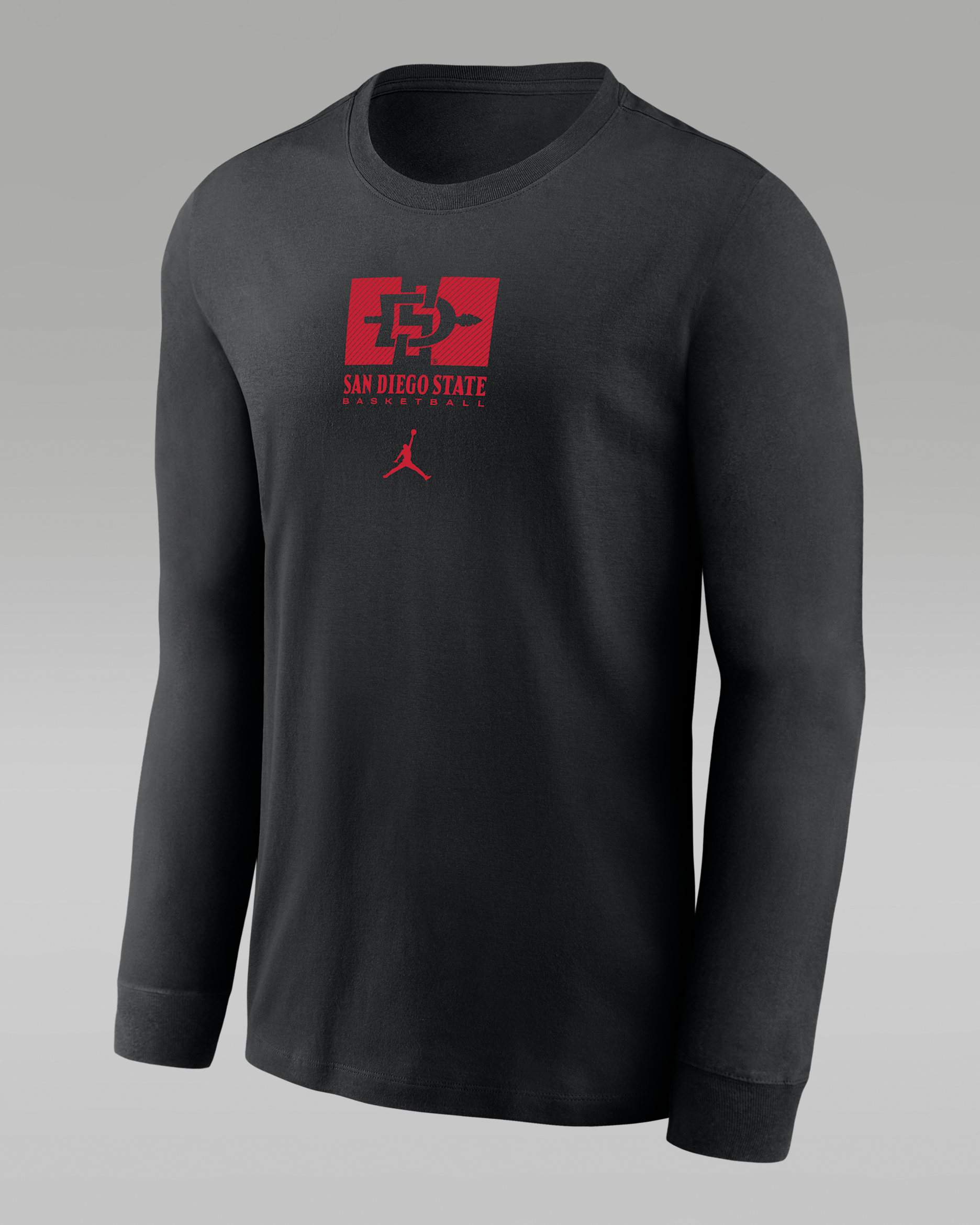 San Diego State Basketball Legend Men's Jordan Brand Dri-FIT College Long-Sleeve T-Shirt - Black