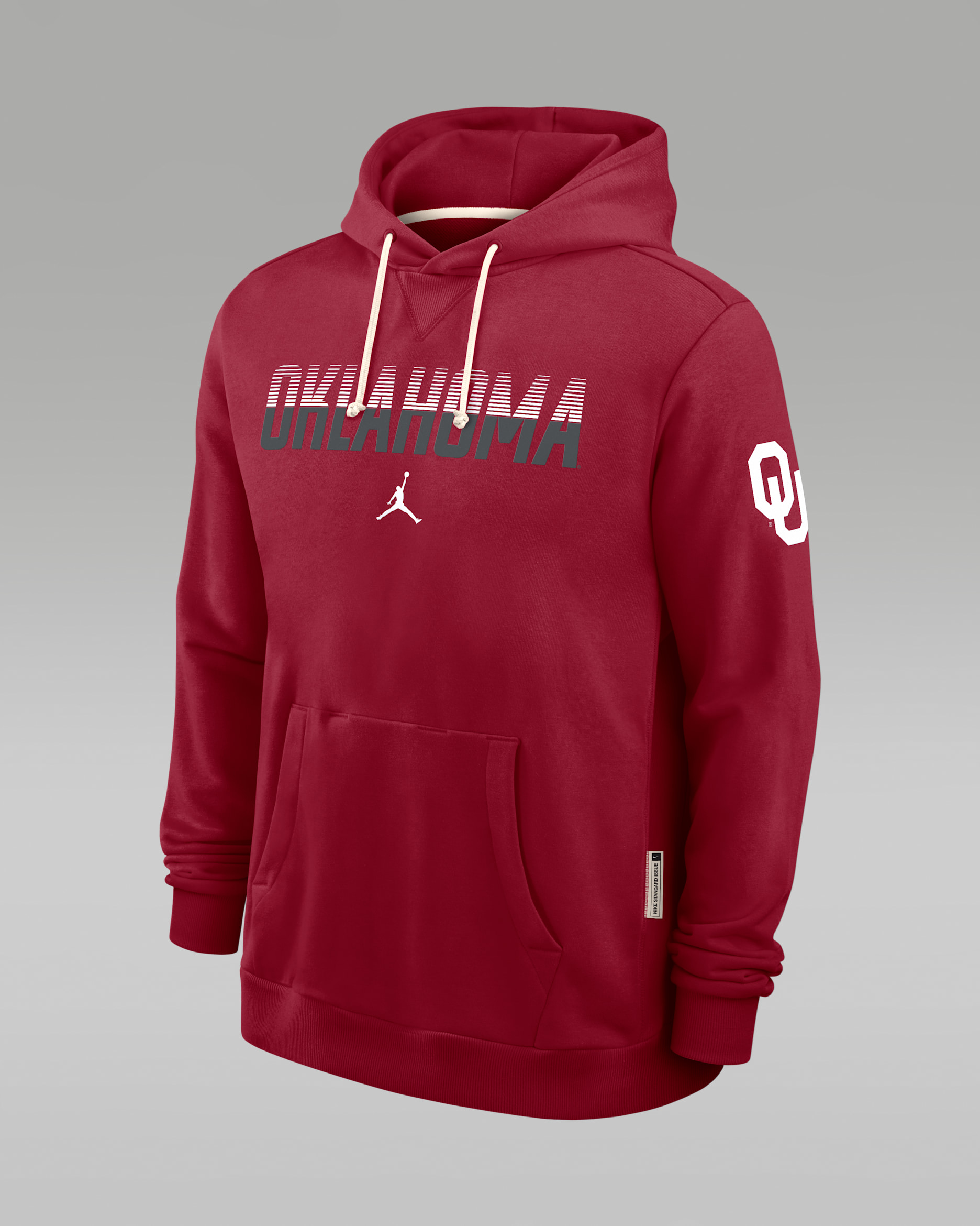 Oklahoma Sideline Standard Issue Men's Jordan Brand Dri-FIT College Pullover Hoodie - Team Crimson
