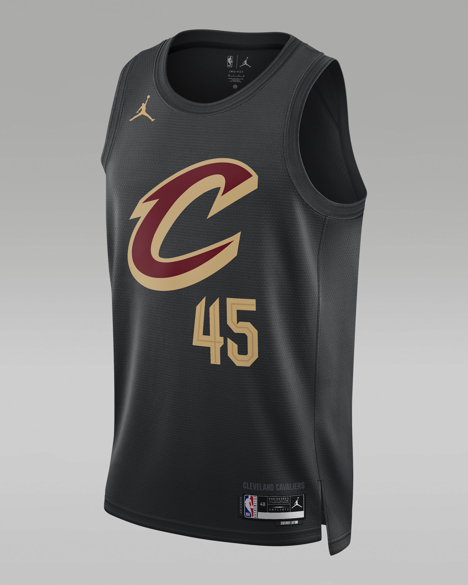 Cleveland Cavaliers Statement Edition Jordan Dri-FIT NBA Swingman Trikot für Herren - Schwarz