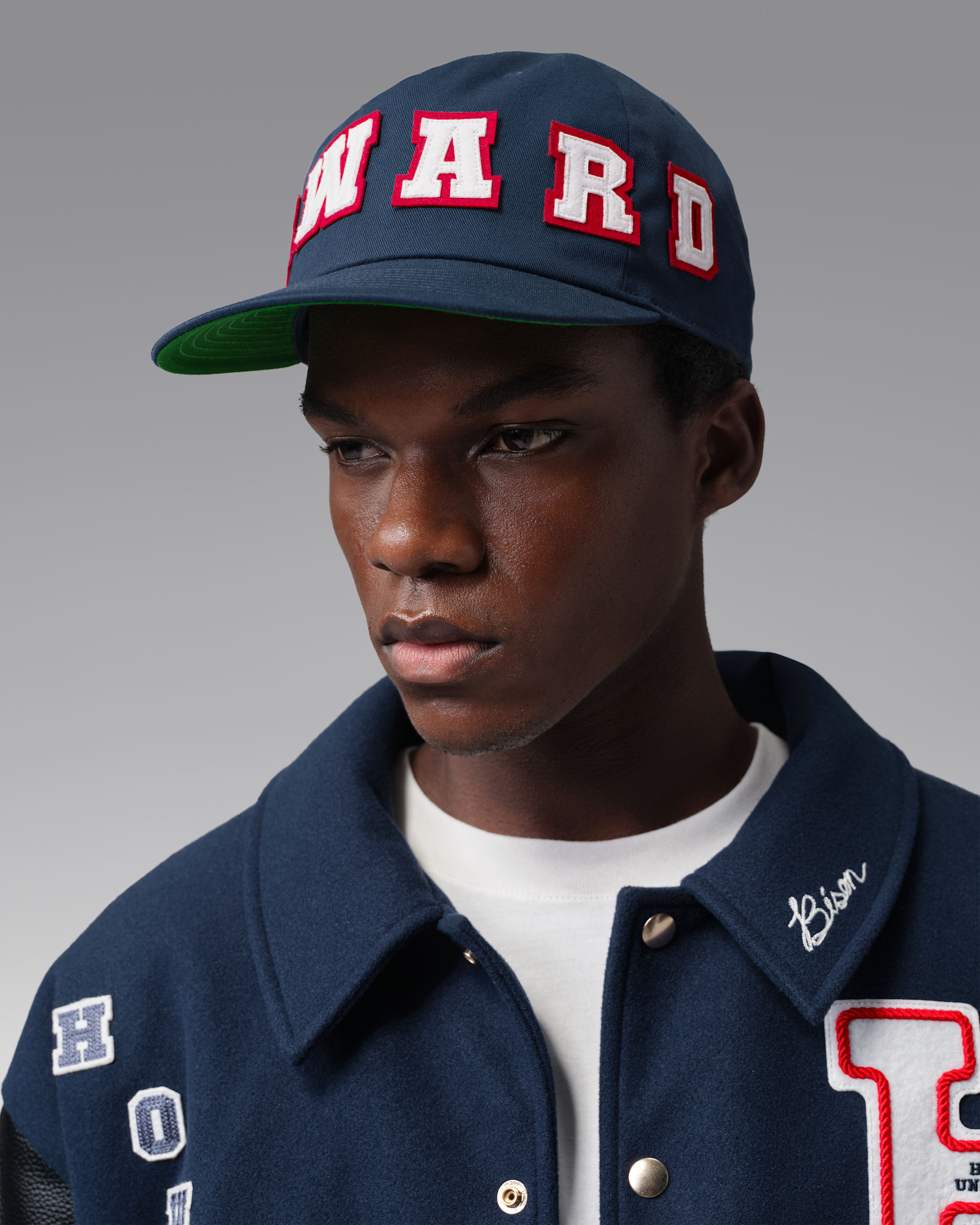 Jordan Pro x Howard University Unstructured Cap - College Navy/Kelly Green/University Red/Sail