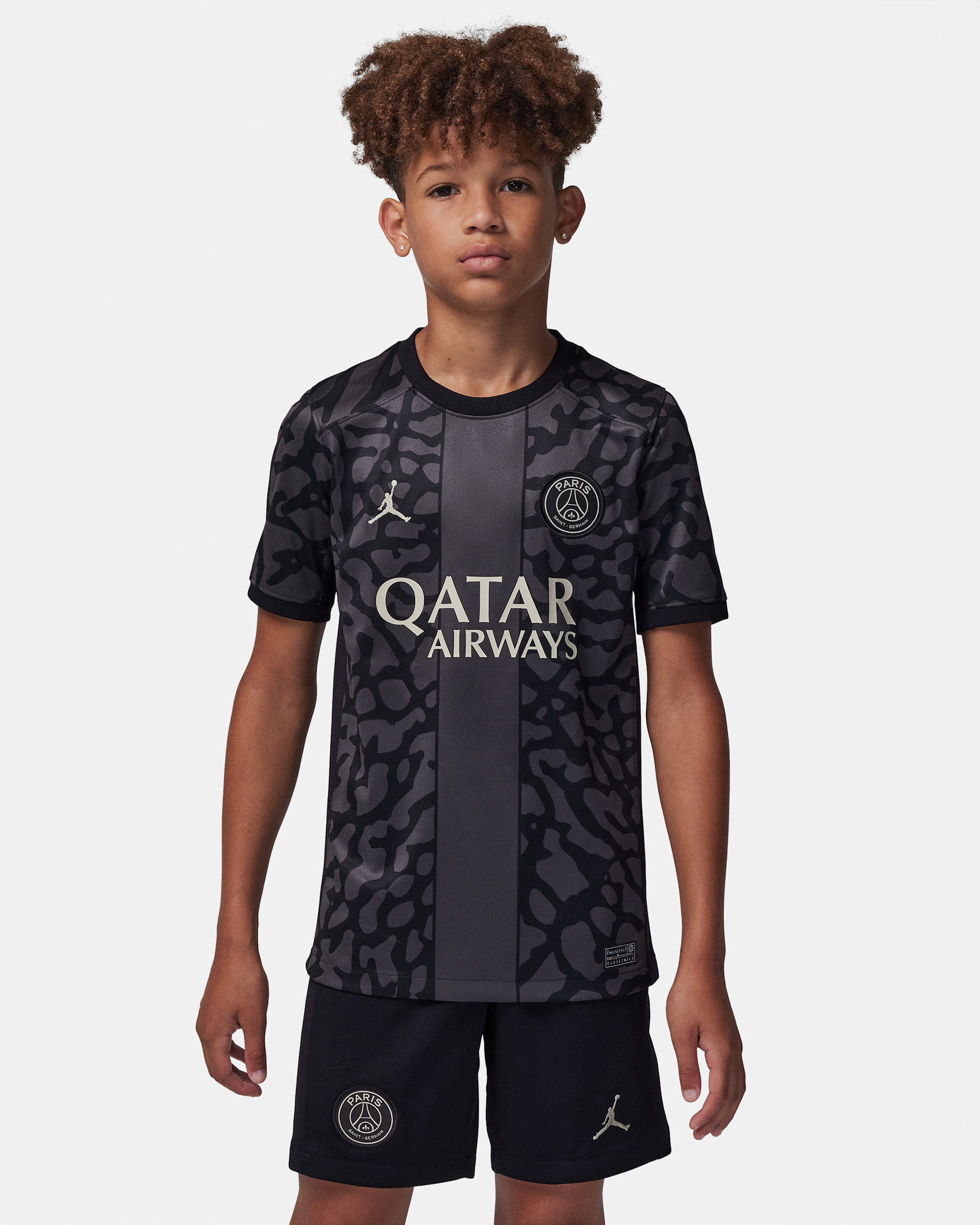 เสื้อแข่งฟุตบอลเด็กโต Nike Dri-FIT Paris Saint-Germain 2023/24 Stadium Third - Anthracite/ดำ/Stone
