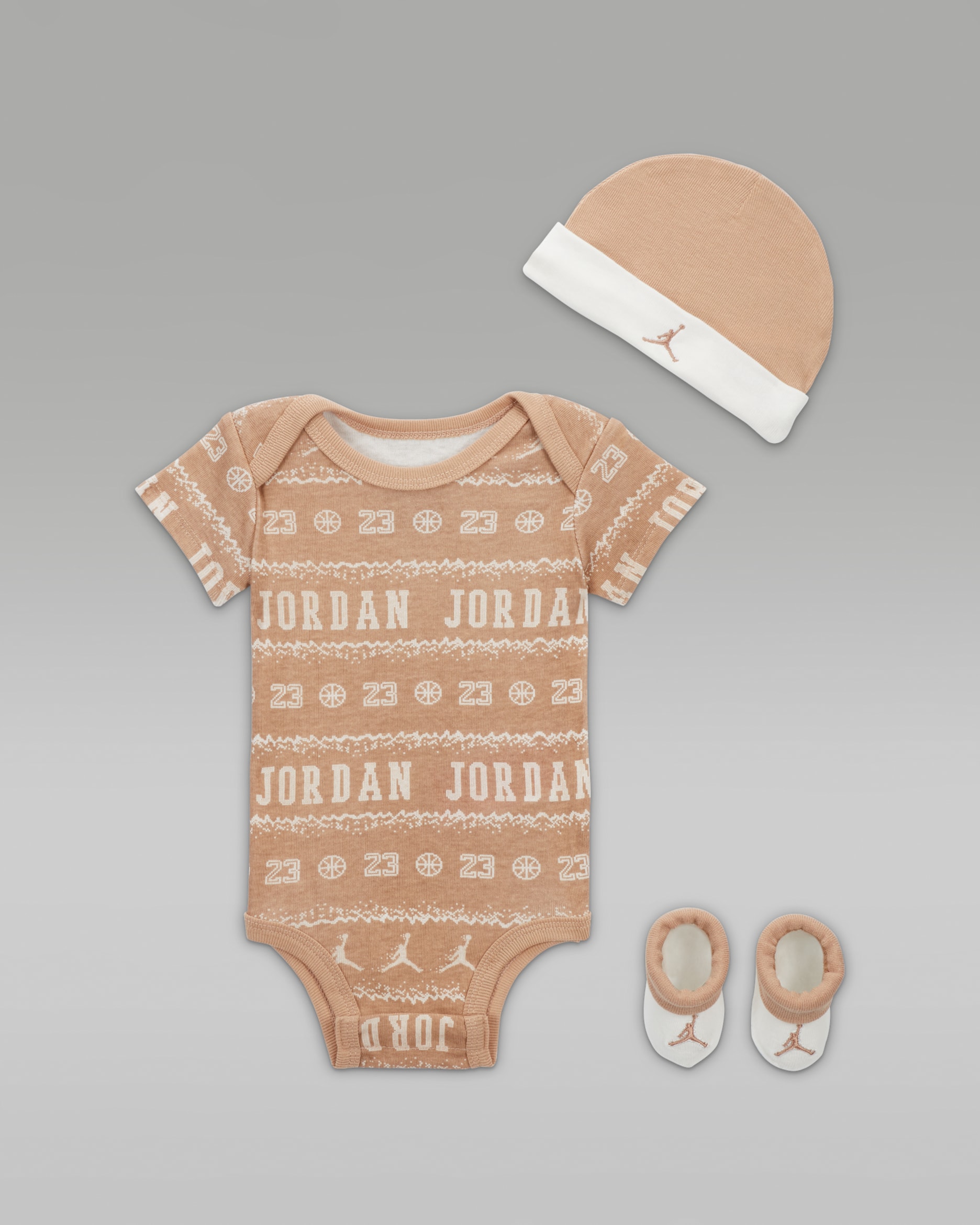 Jordan MJ Holiday 3-Piece Boxed Set Baby Bodysuit Set - Hemp