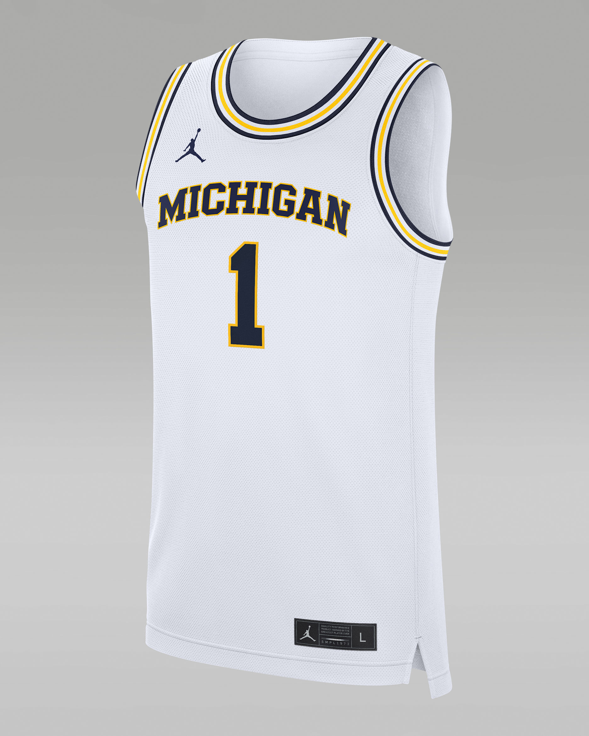 Michigan Wolverines Replica Men's Jordan Brand College Basketball Jersey - White
