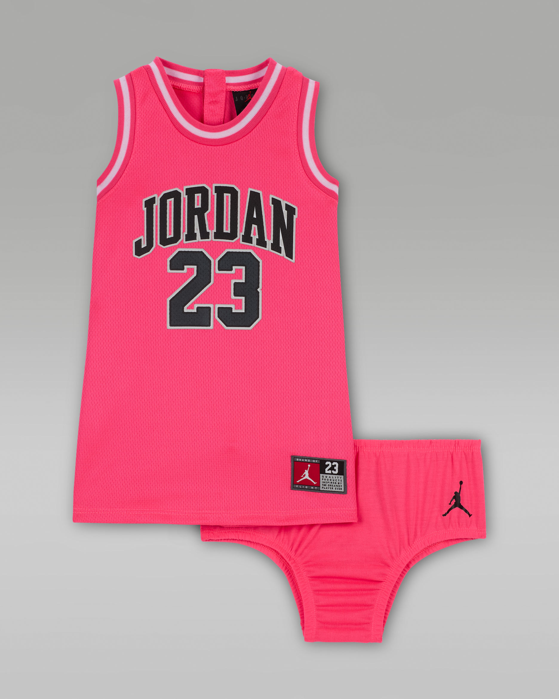 Jordan Baby (12-24M) 23 Jersey Dress - Hyper Pink
