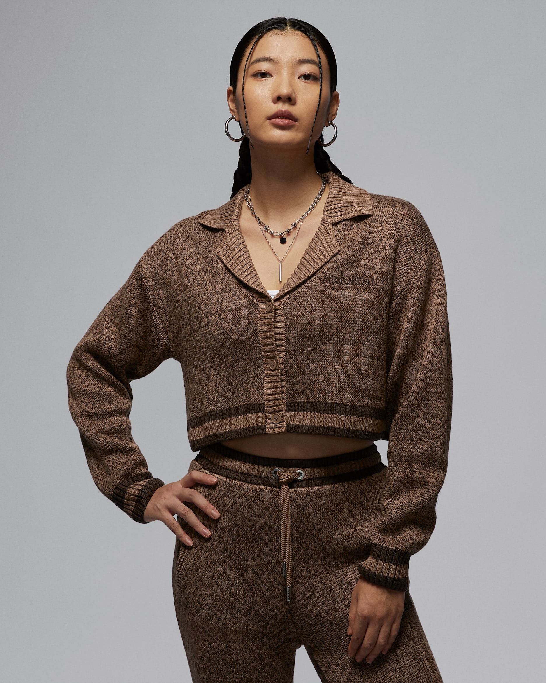 Air Jordan Women's Knit Cardigan - Archaeo Brown
