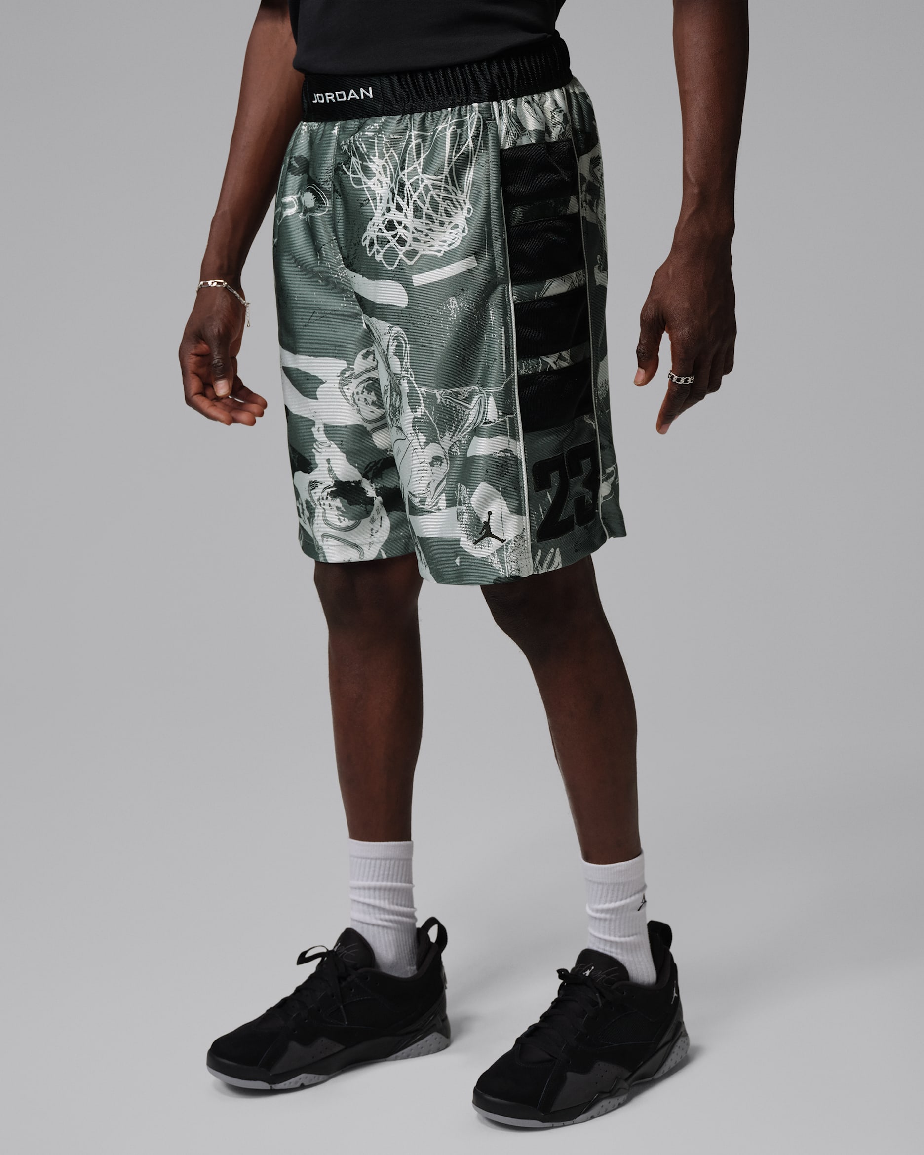 Jordan Brooklyn Cat Scratch Men's Shorts - Black/Vast Grey/White