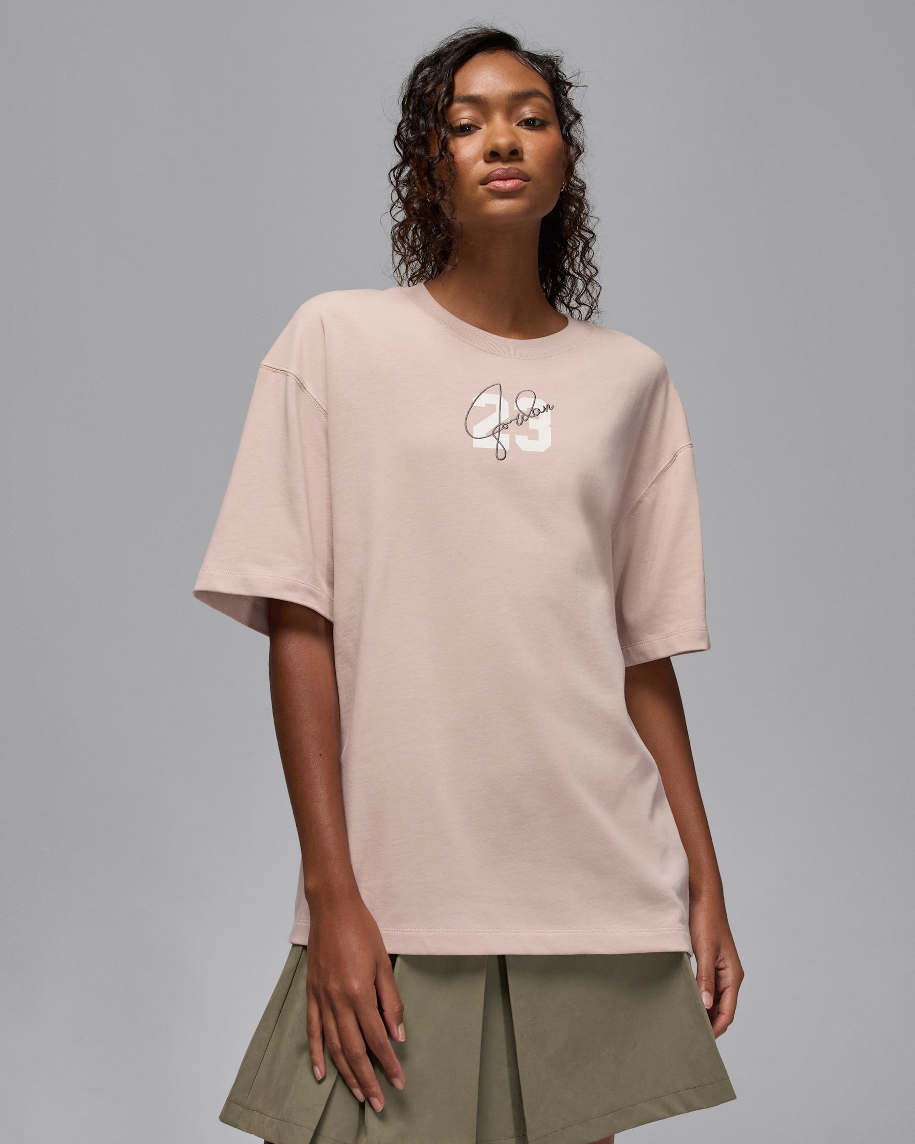 Jordan Essentials Women's Short-Sleeve Graphic T-Shirt - Fossil Stone