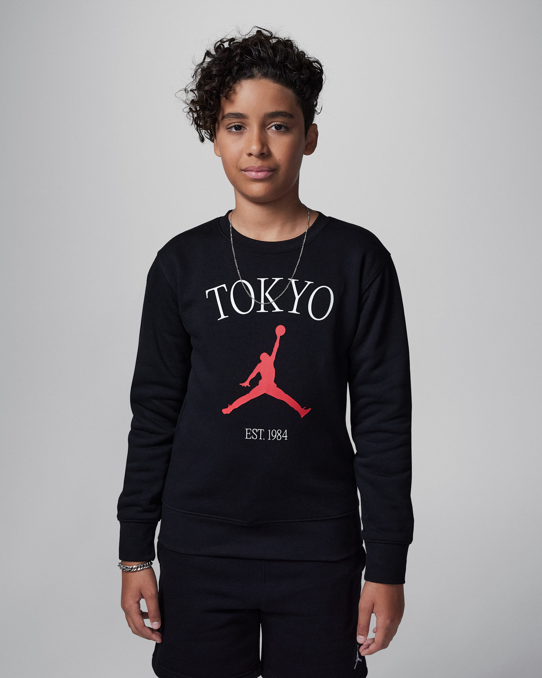 Jordan Big Kids' MJ Tokyo City Crew - Black