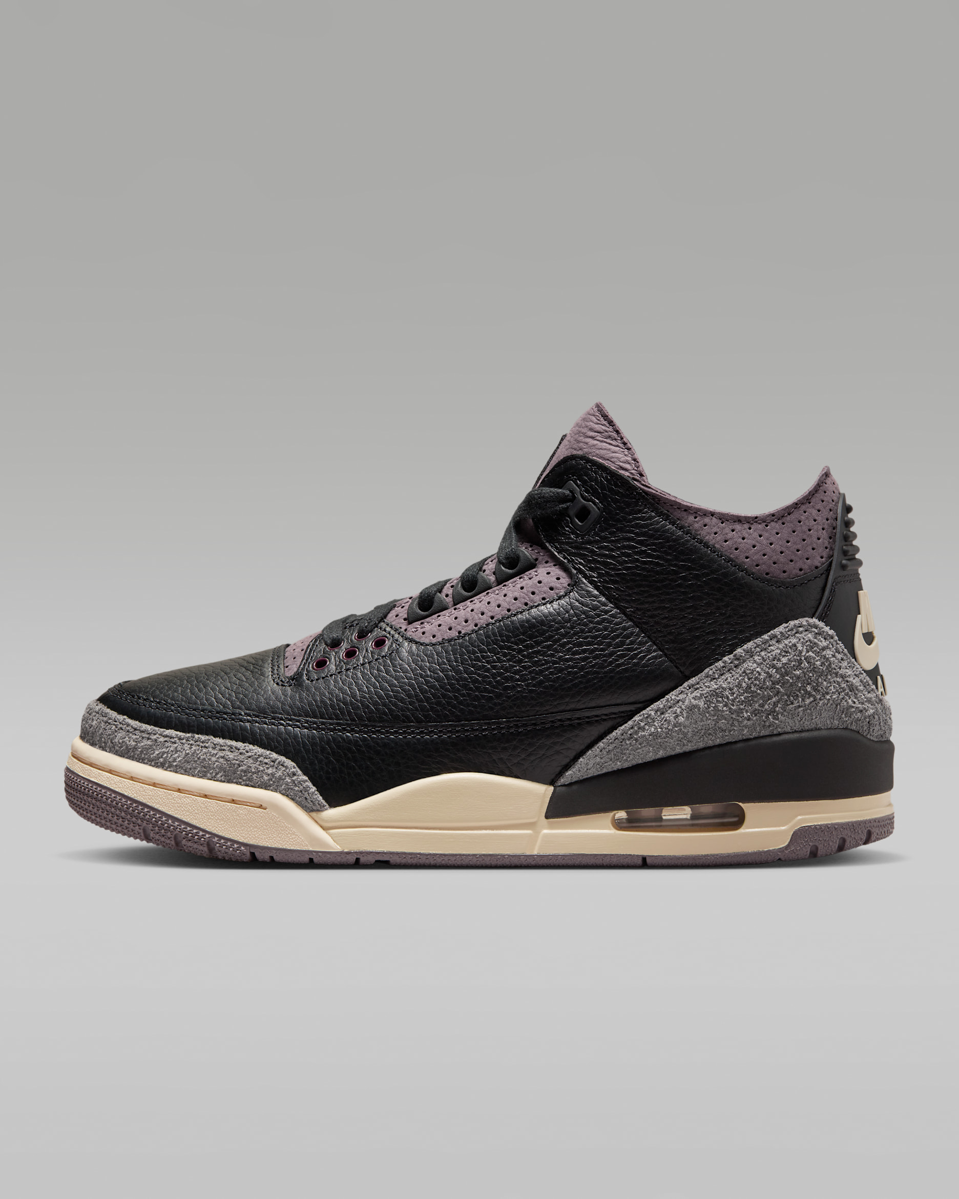 Air Jordan 3 Retro x A Ma Maniére Women's Shoes - Black/Flat Pewter/Violet Ore/Black