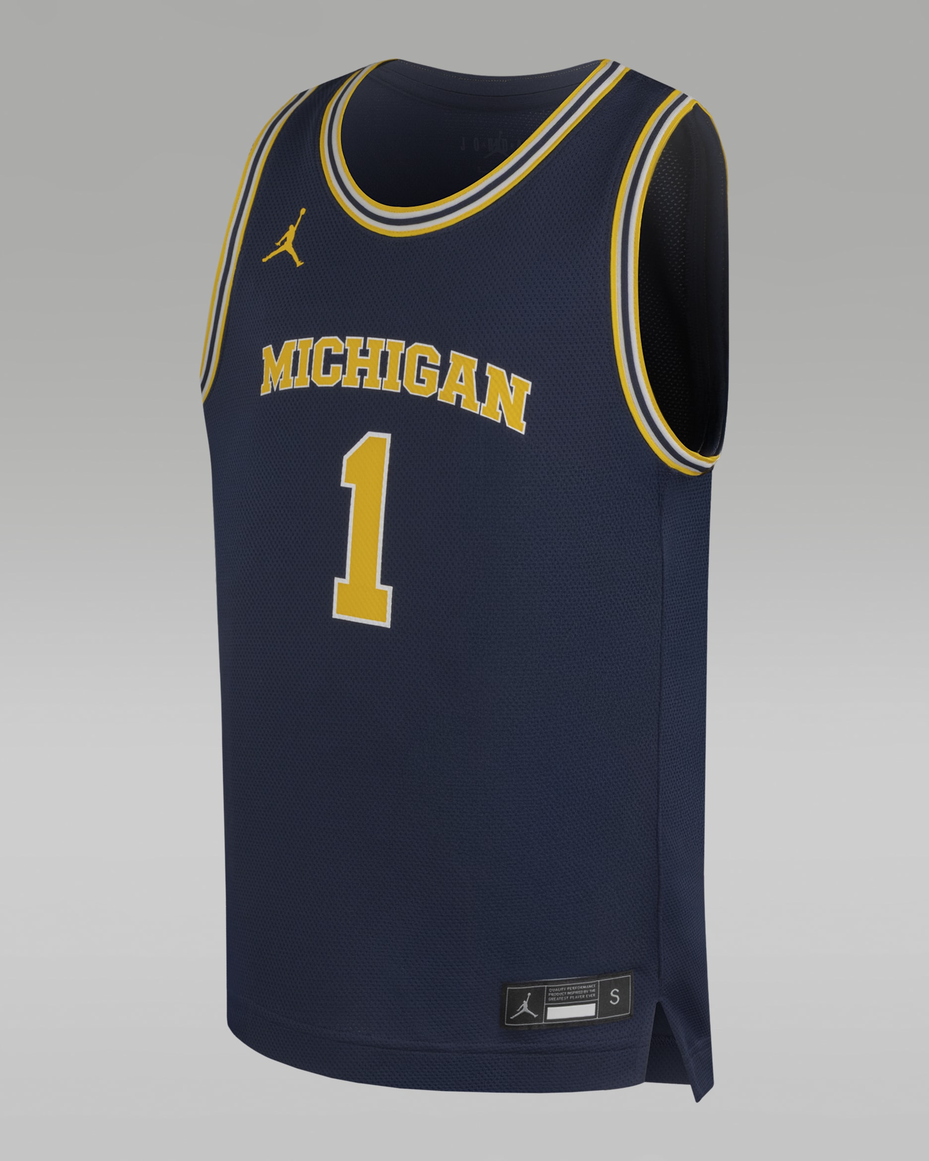 Jersey de básquetbol Nike Replica para niños talla grande Michigan Wolverines - Azul marino universitario