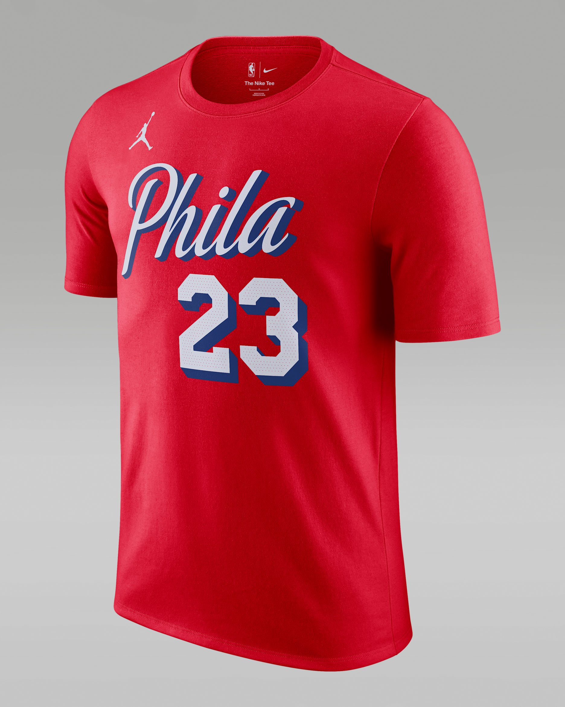 LeBron James Philadelphia 76ers Men's NBA Essential T-Shirt - University Red