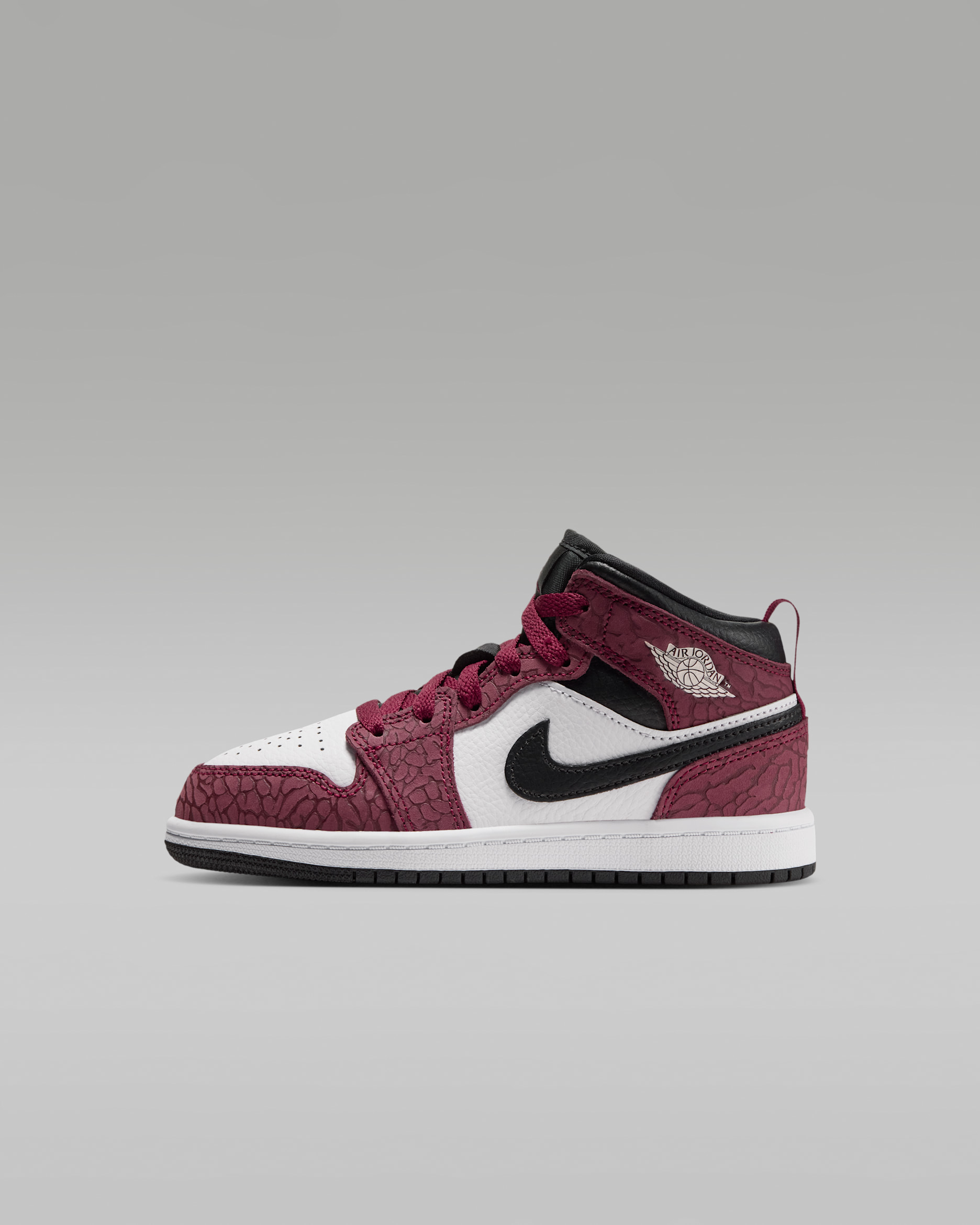 Jordan 1 Mid SE Little Kids' Shoes - Team Red/Black/Dark Team Red/White