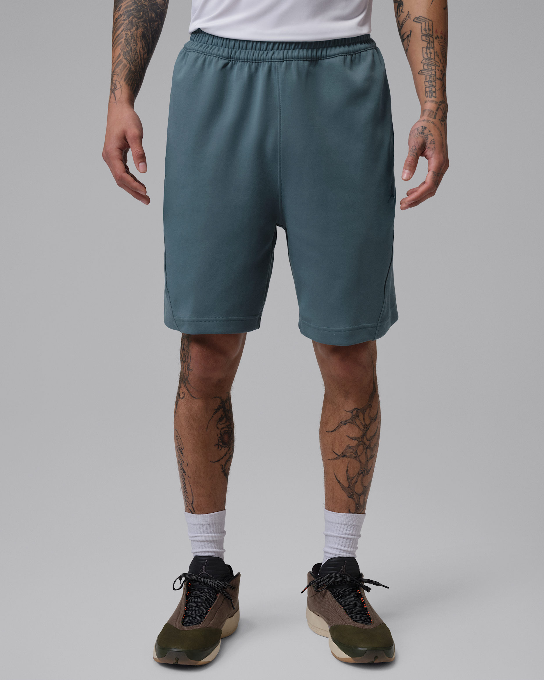 Jordan Sport Hoop Fleece Men's Shorts - Ash Green/Clear