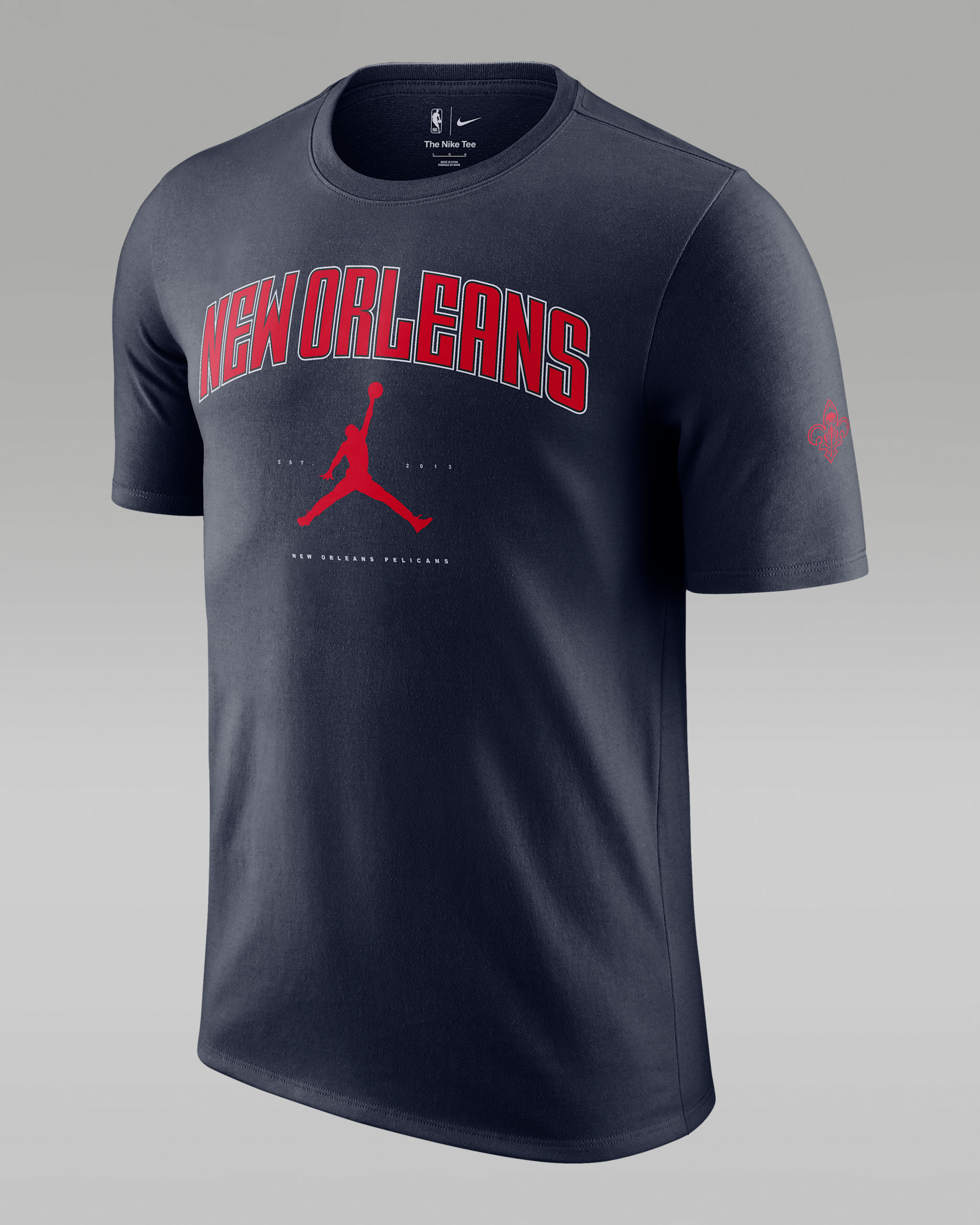 Playera Jordan de la NBA para hombre New Orleans Pelicans Essential - Azul marino universitario