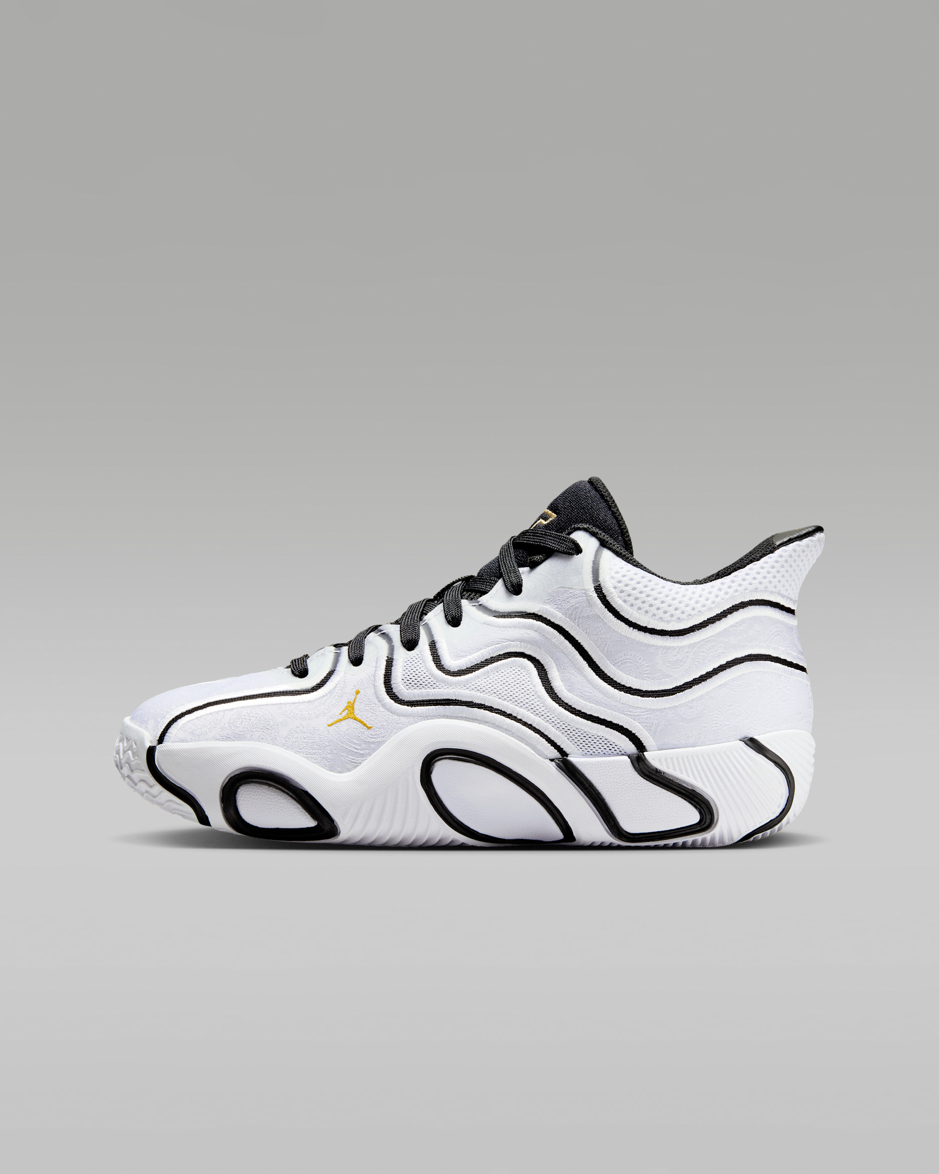 Tatum 3 大童籃球鞋 - 白色/黑色/Metallic Gold