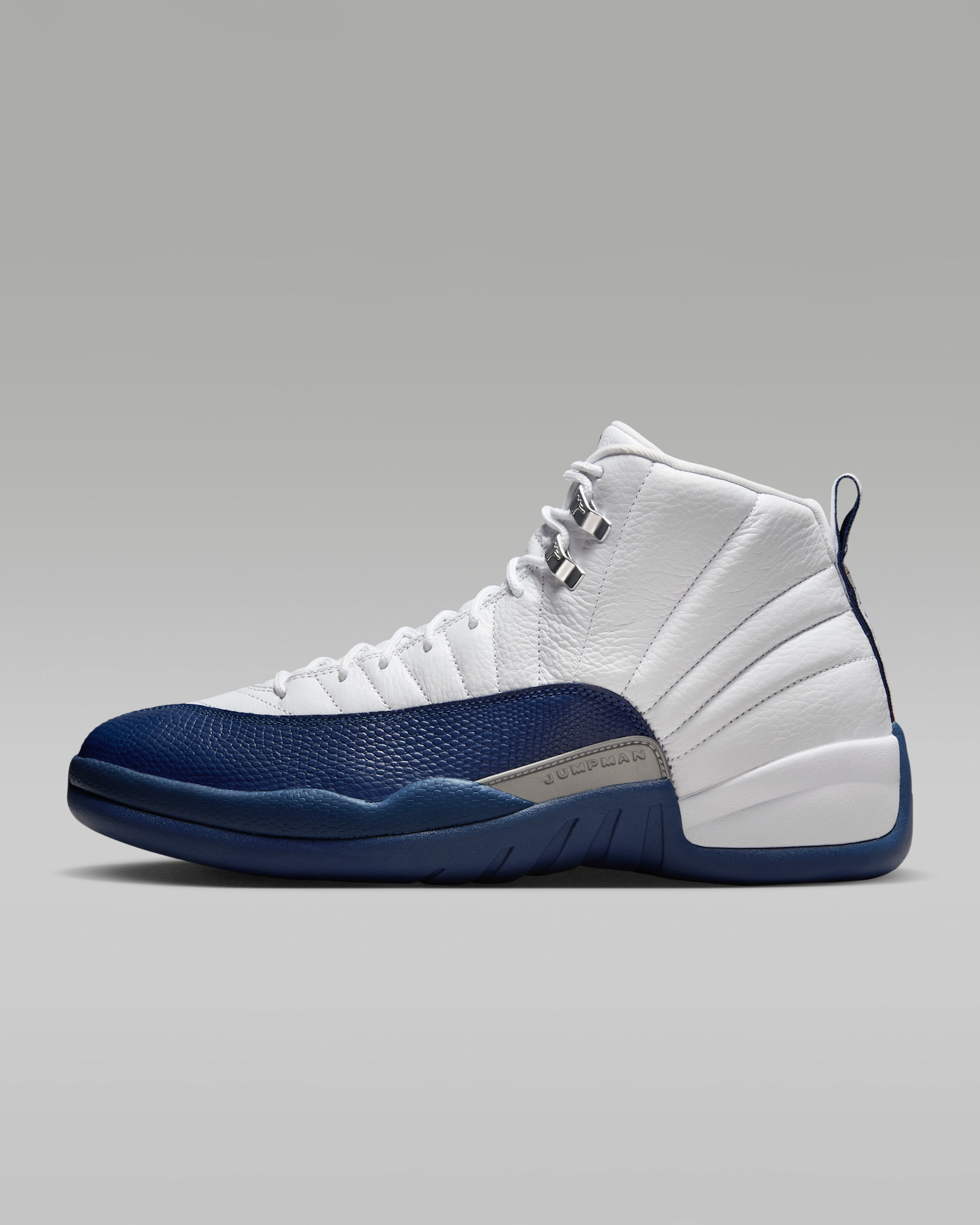 Air Jordan 12 Retro "French Blue" Men's Shoes - White/Metallic Silver/Varsity Red/French Blue