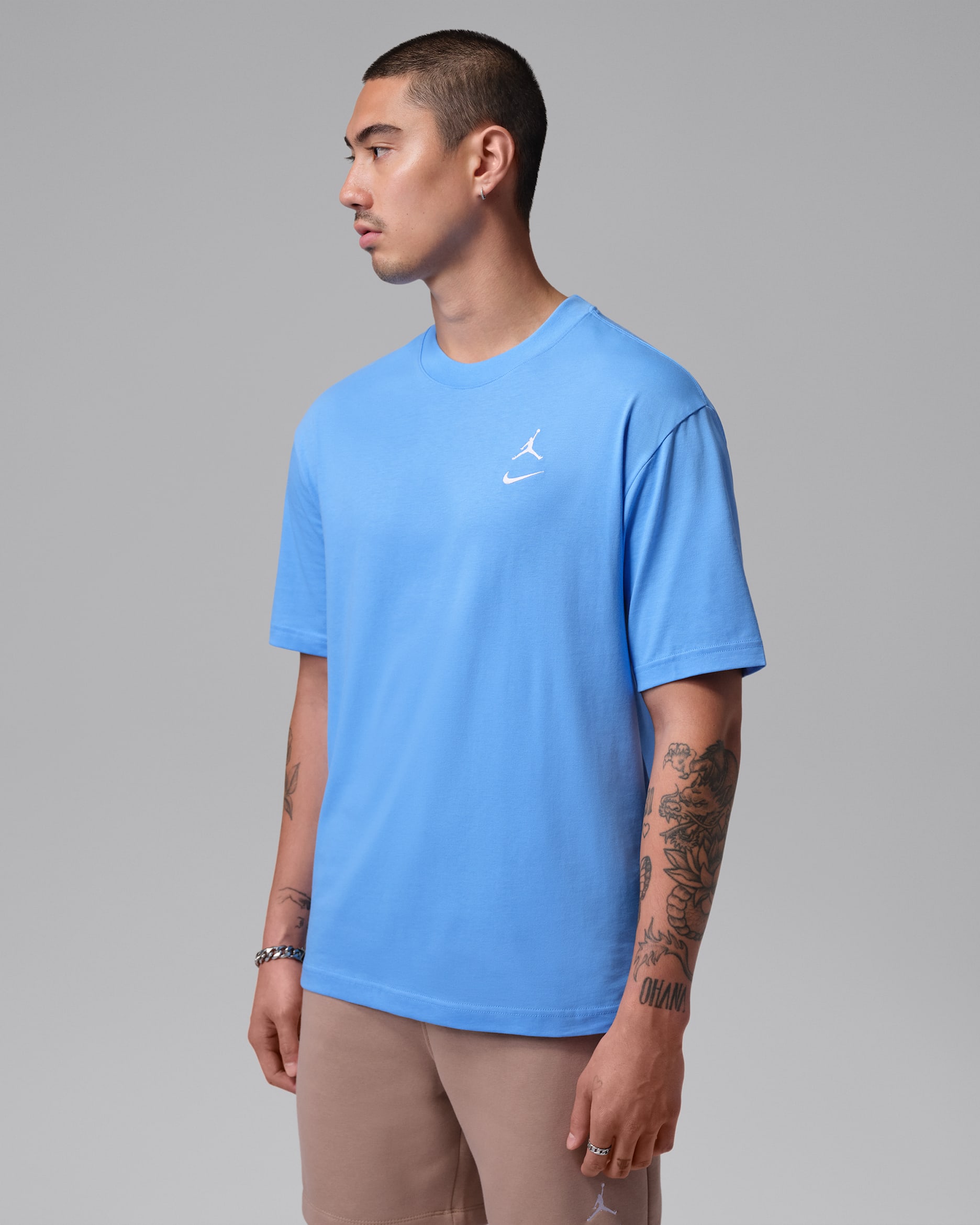 Jordan Brooklyn Men's T-Shirt - University Blue/White