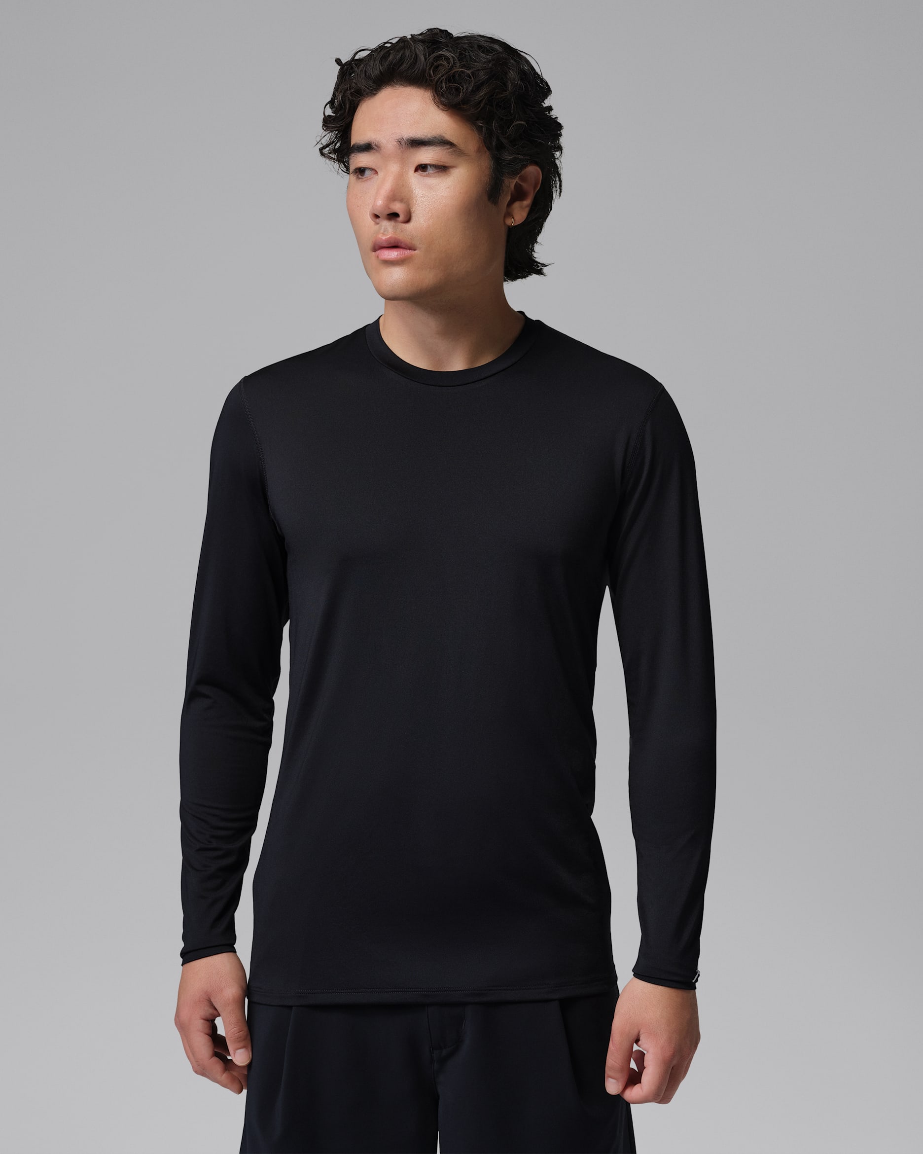 Jordan Sport Men's Dri-FIT Long-Sleeve Base Layer Golf Top - Black/White