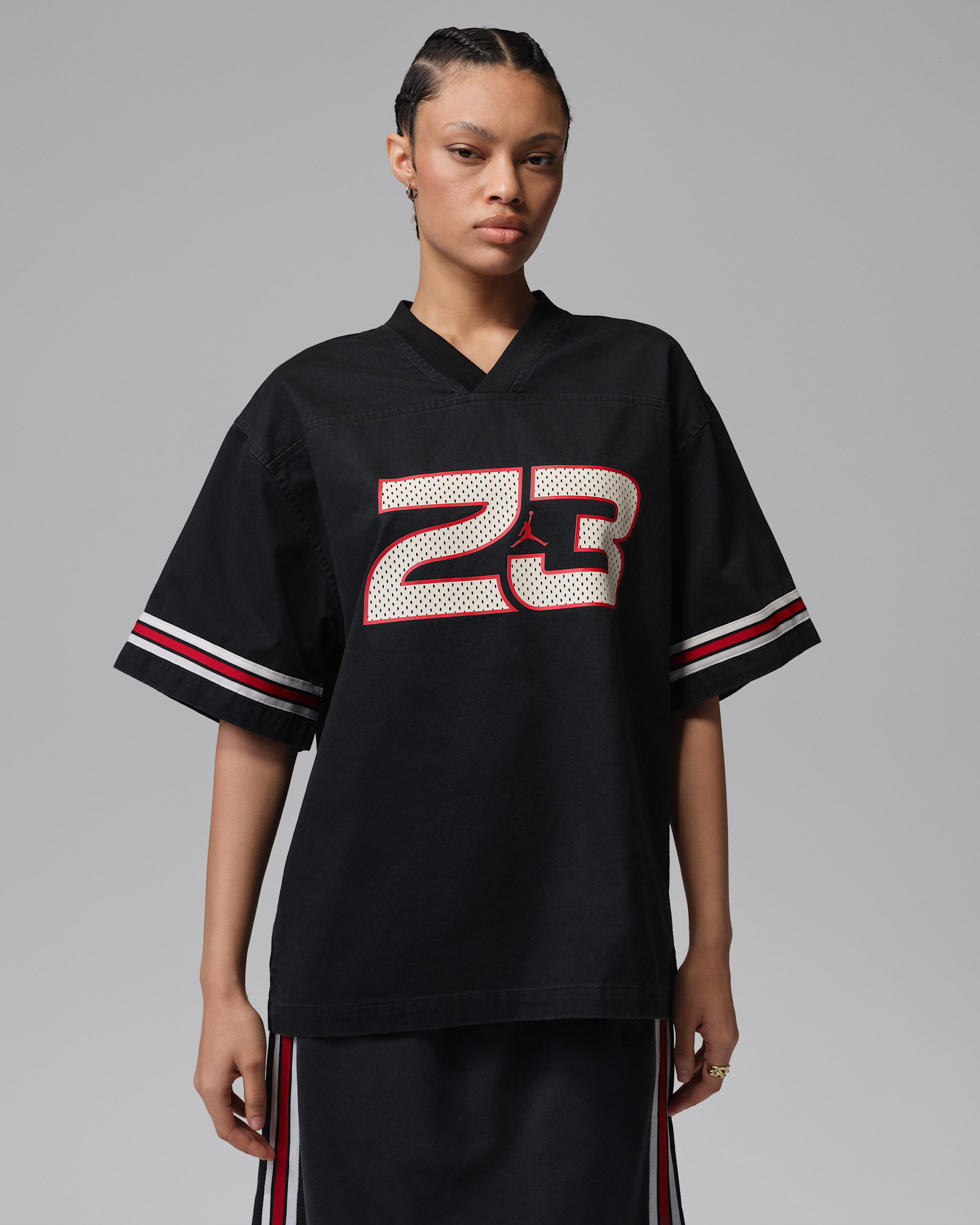 Haut en jersey tissé Jordan Flight pour femme - Noir