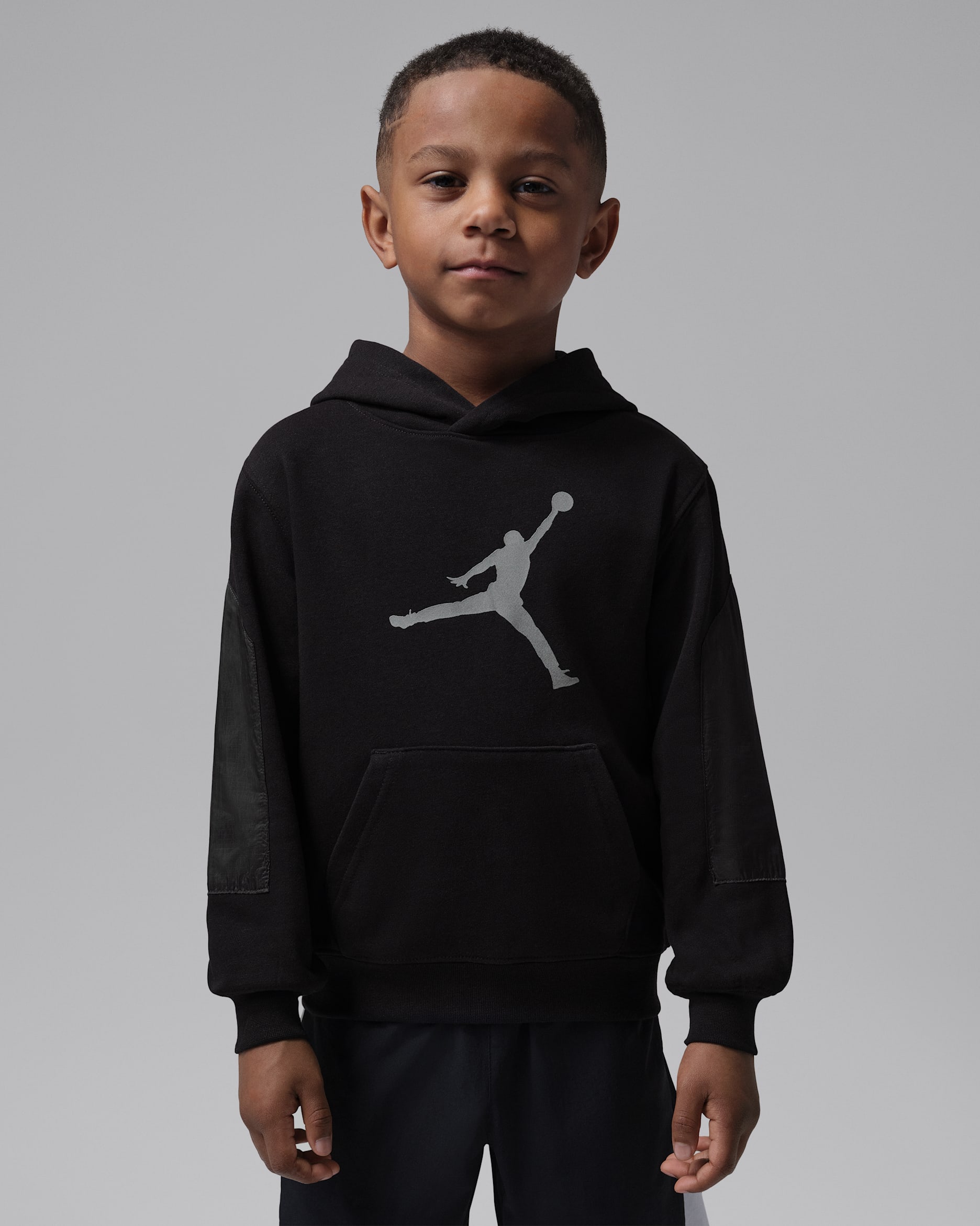 Jordan Little Kids' Hike Mike French Terry Pullover Hoodie - Black